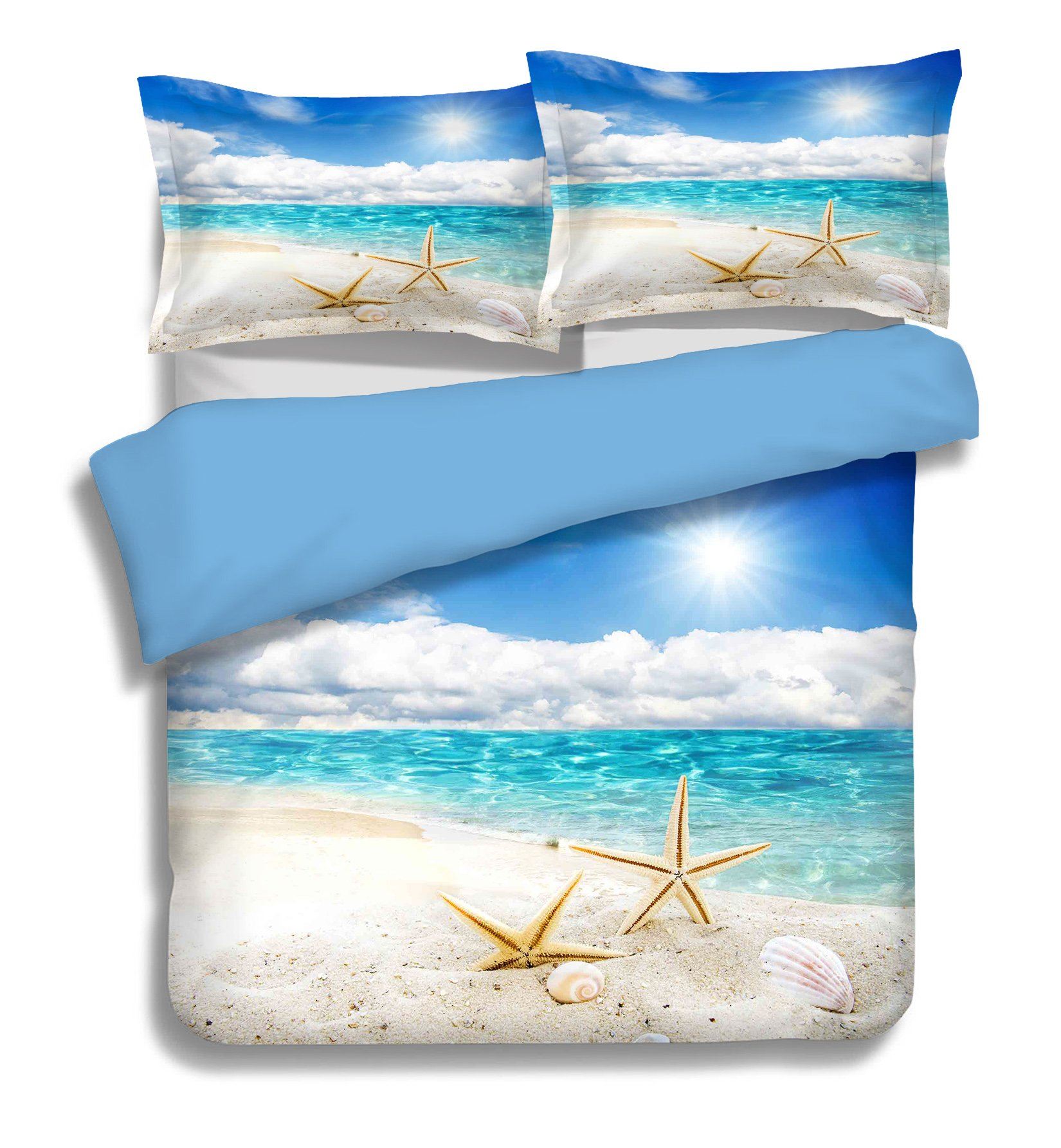 3D Starfish Sunshine 027 Bed Pillowcases Quilt Wallpaper AJ Wallpaper 
