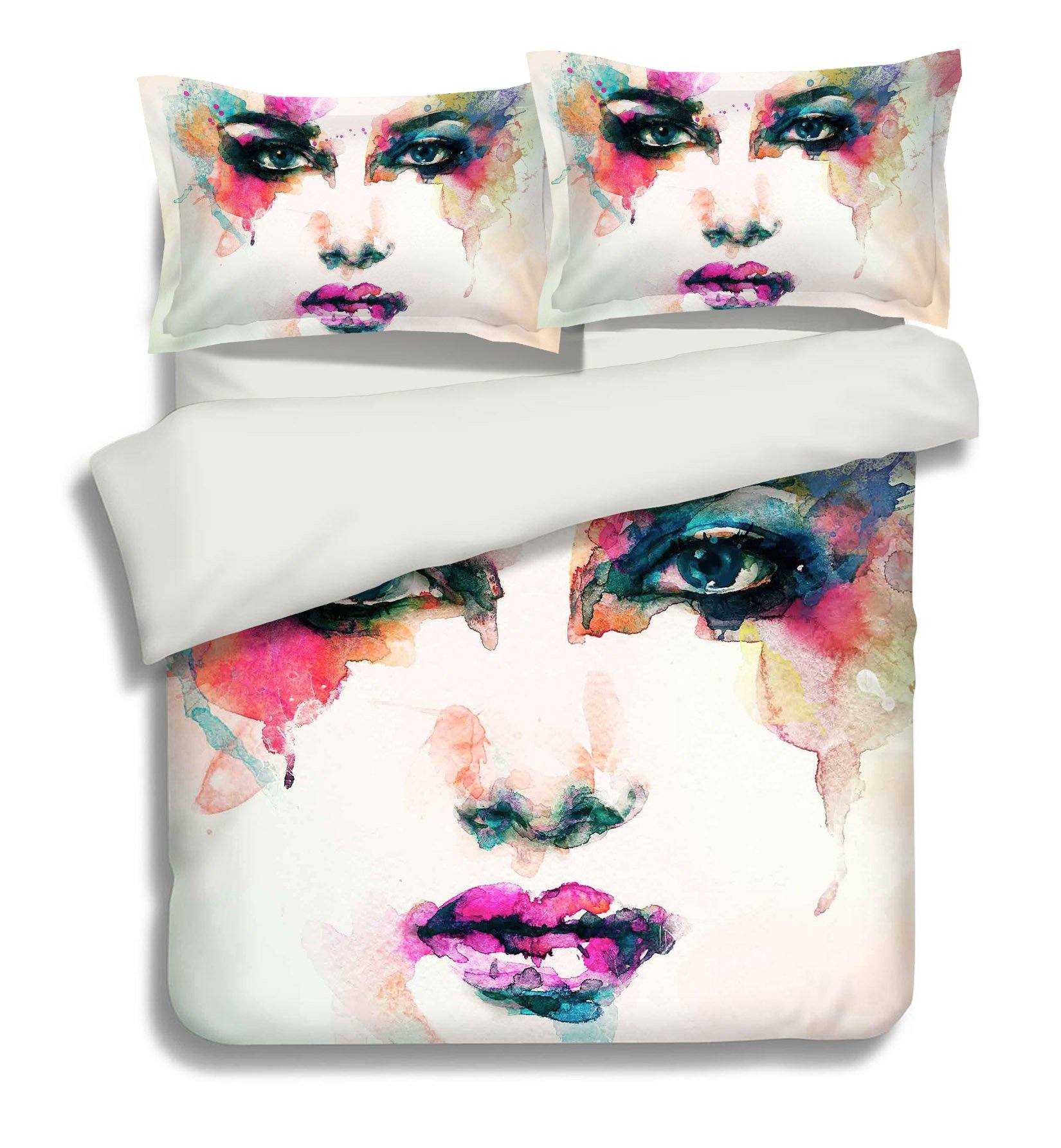 3D Graffiti Woman Face 280 Bed Pillowcases Quilt Wallpaper AJ Wallpaper 