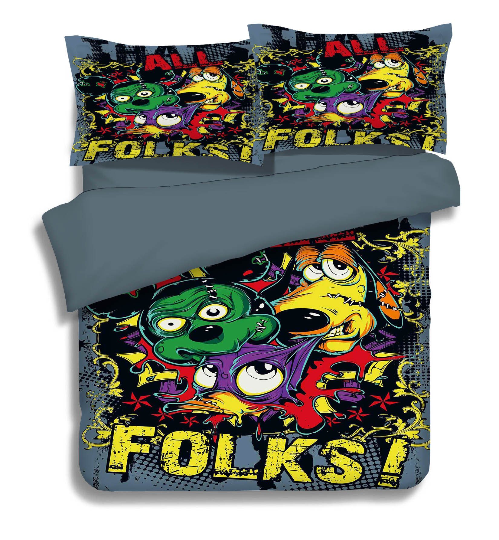 3D Funny Animals Pattern 332 Bed Pillowcases Quilt Wallpaper AJ Wallpaper 