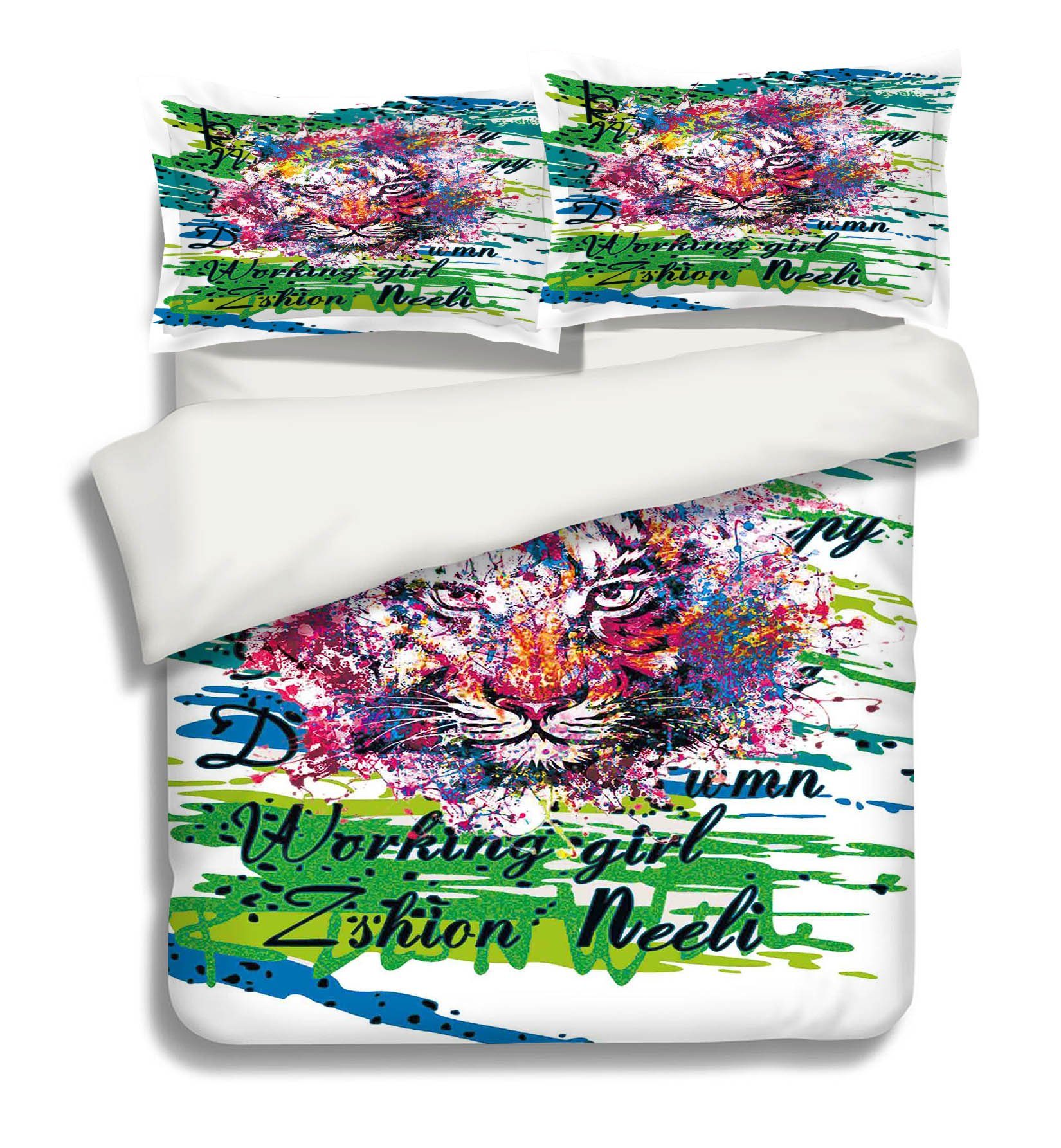 3D Graffiti Tiger 145 Bed Pillowcases Quilt Wallpaper AJ Wallpaper 