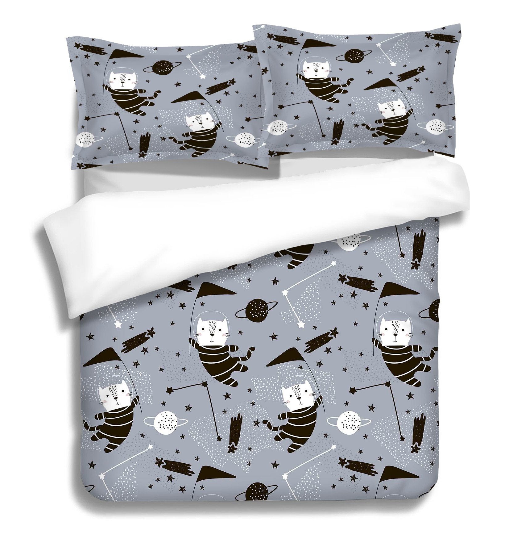 3D Cat Flag 071 Bed Pillowcases Quilt Wallpaper AJ Wallpaper 