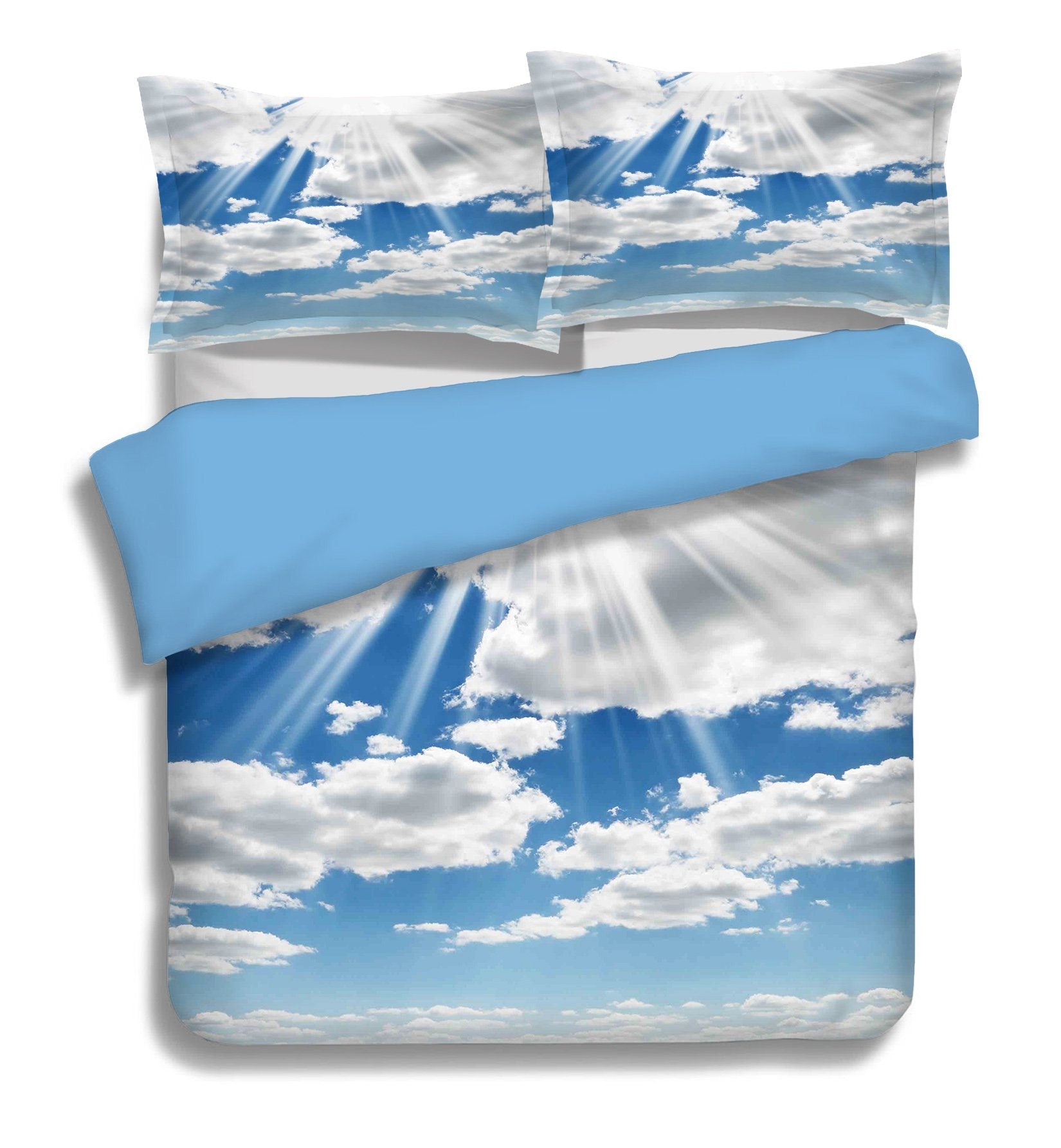 3D White Clouds 178 Bed Pillowcases Quilt Wallpaper AJ Wallpaper 