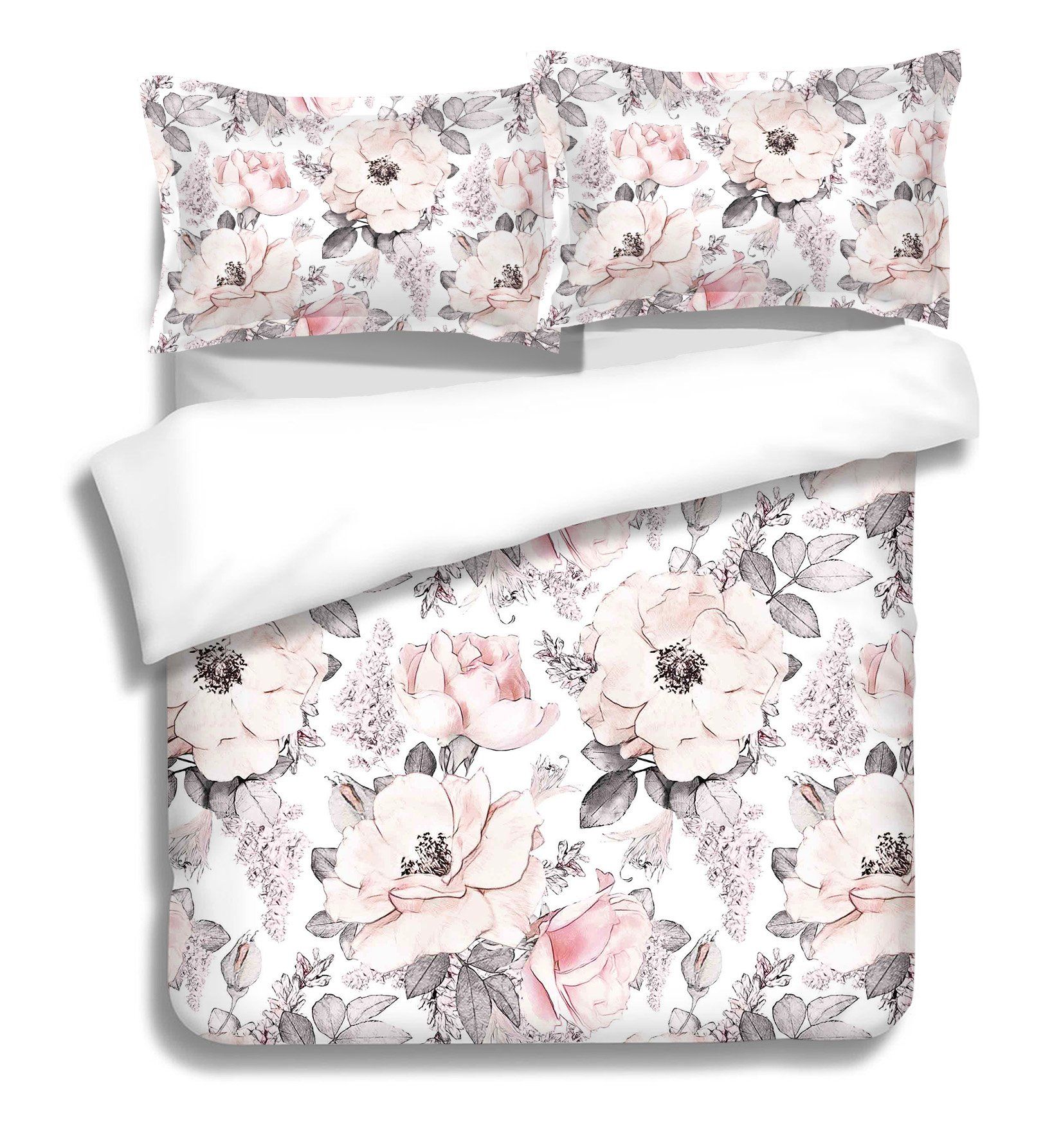 3D Sketch Flower 057 Bed Pillowcases Quilt Wallpaper AJ Wallpaper 