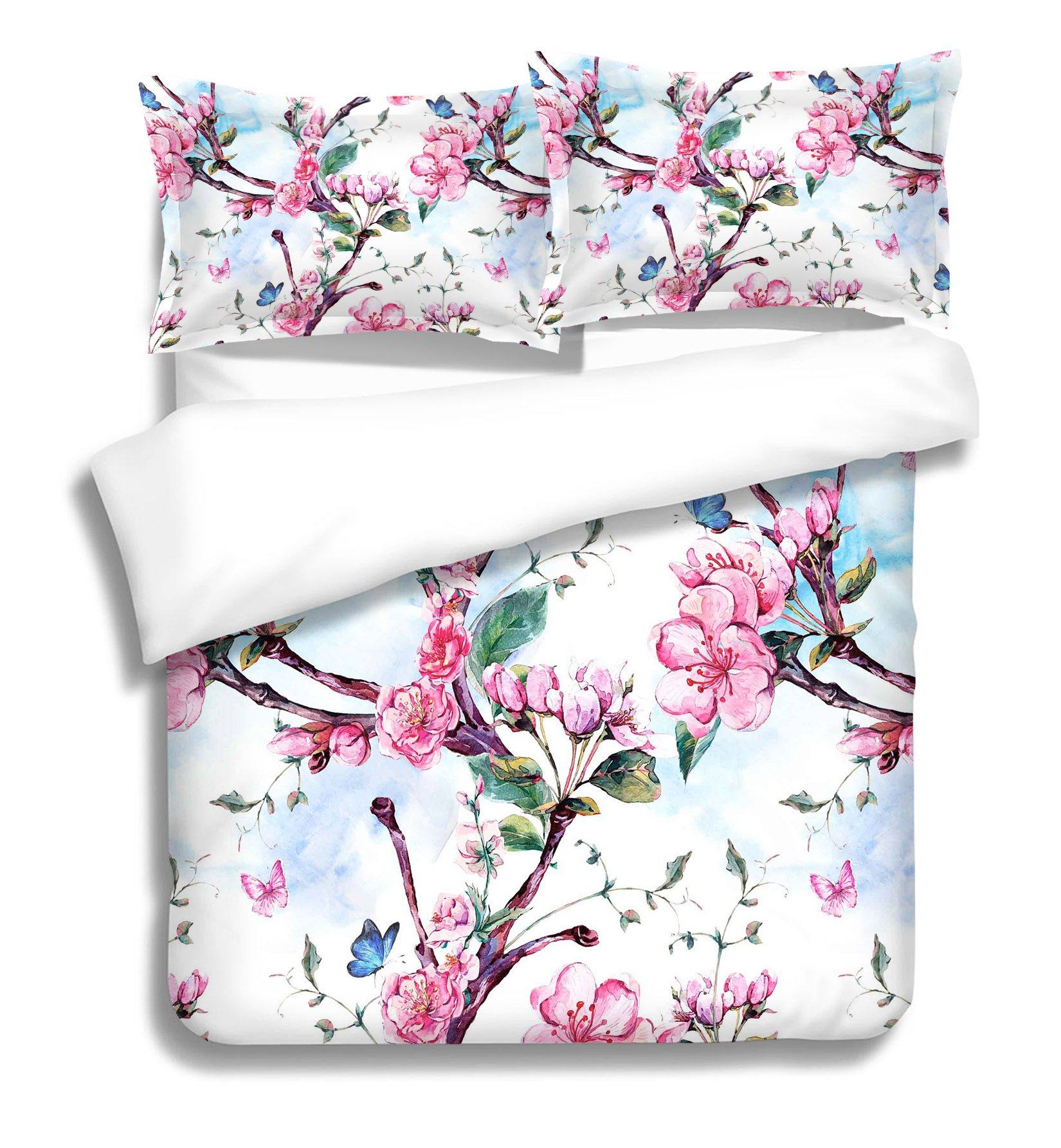 3D Flowers Trees Butterflies 295 Bed Pillowcases Quilt Wallpaper AJ Wallpaper 