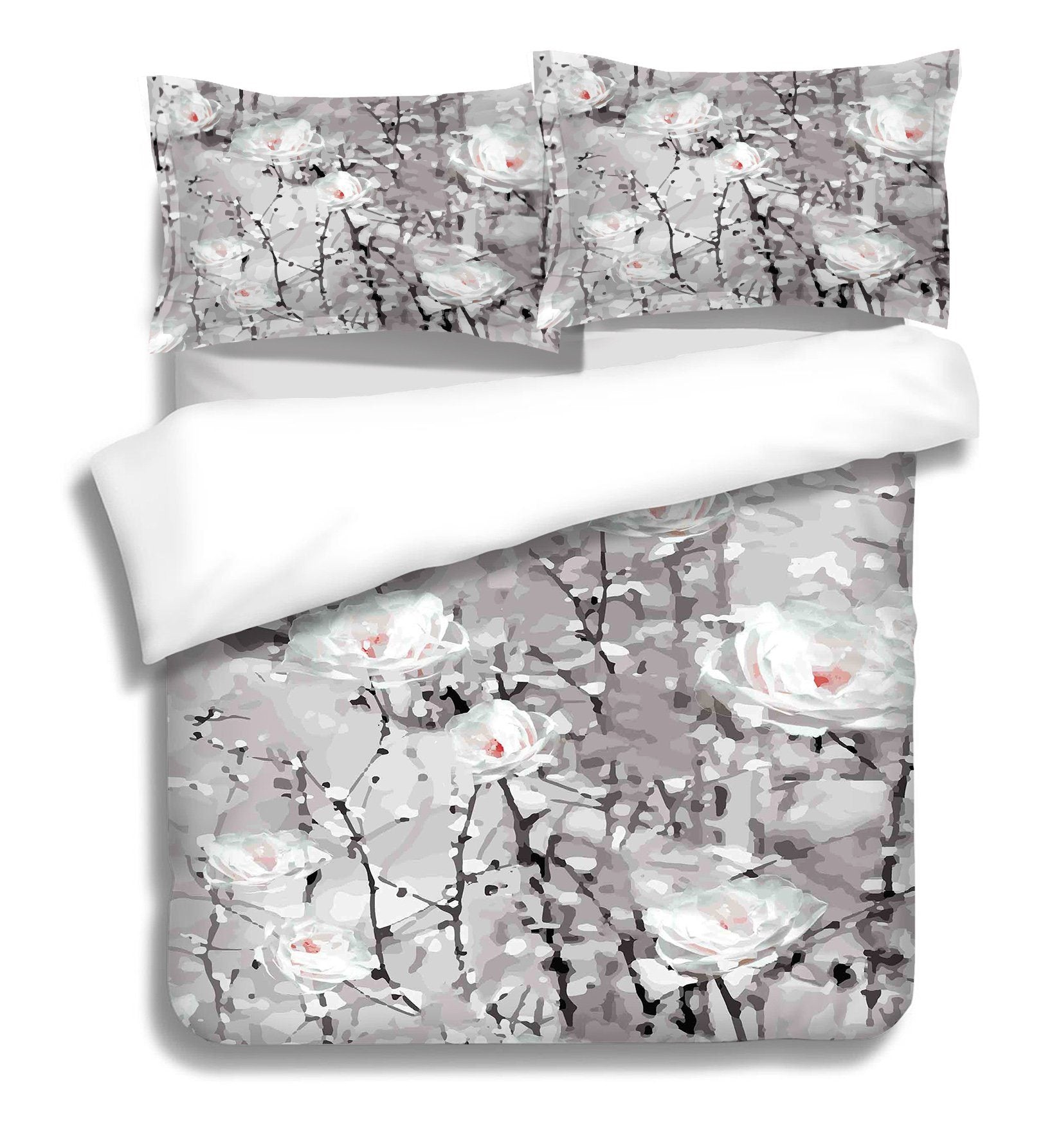 3D Red Flower 022 Bed Pillowcases Quilt Wallpaper AJ Wallpaper 