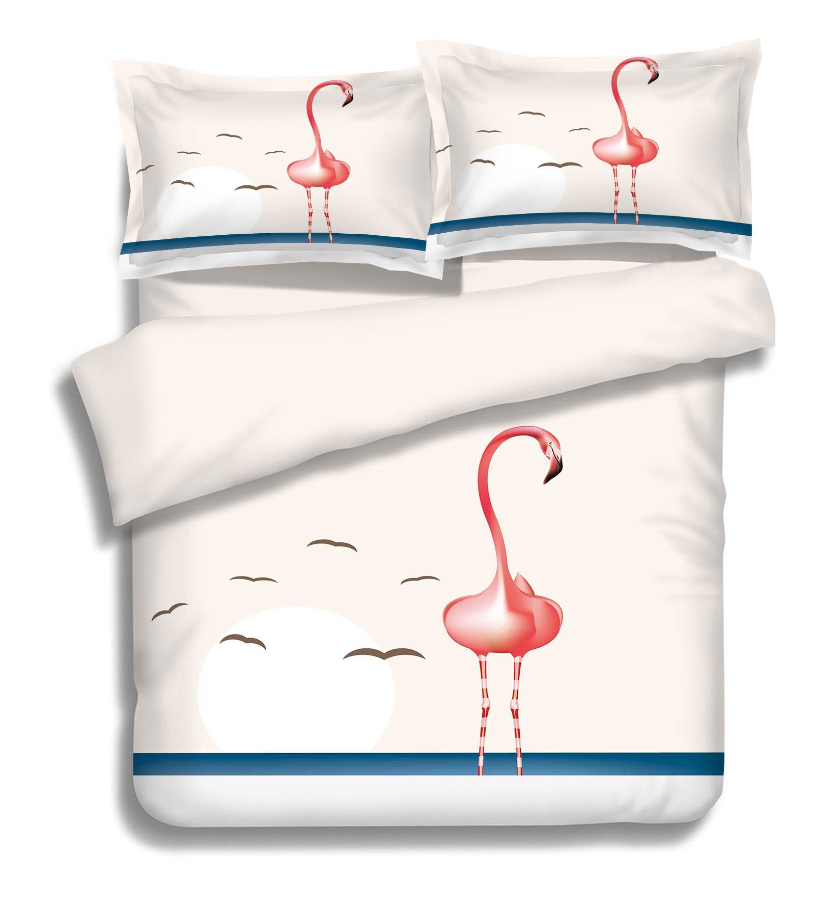 3D Lonely Flamingo 147 Bed Pillowcases Quilt Wallpaper AJ Wallpaper 