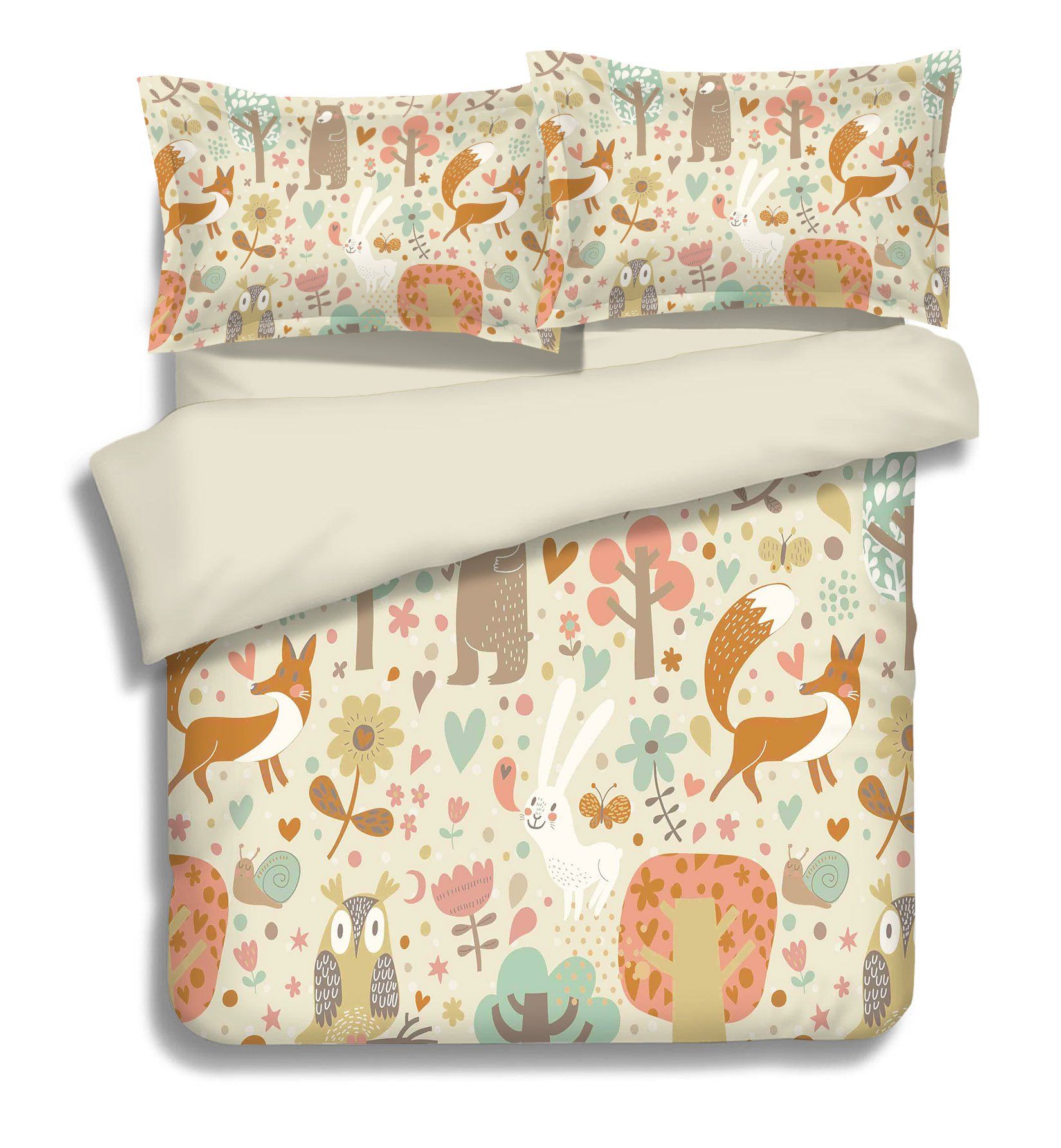 3D Animals Flowers Pattern 348 Bed Pillowcases Quilt Wallpaper AJ Wallpaper 