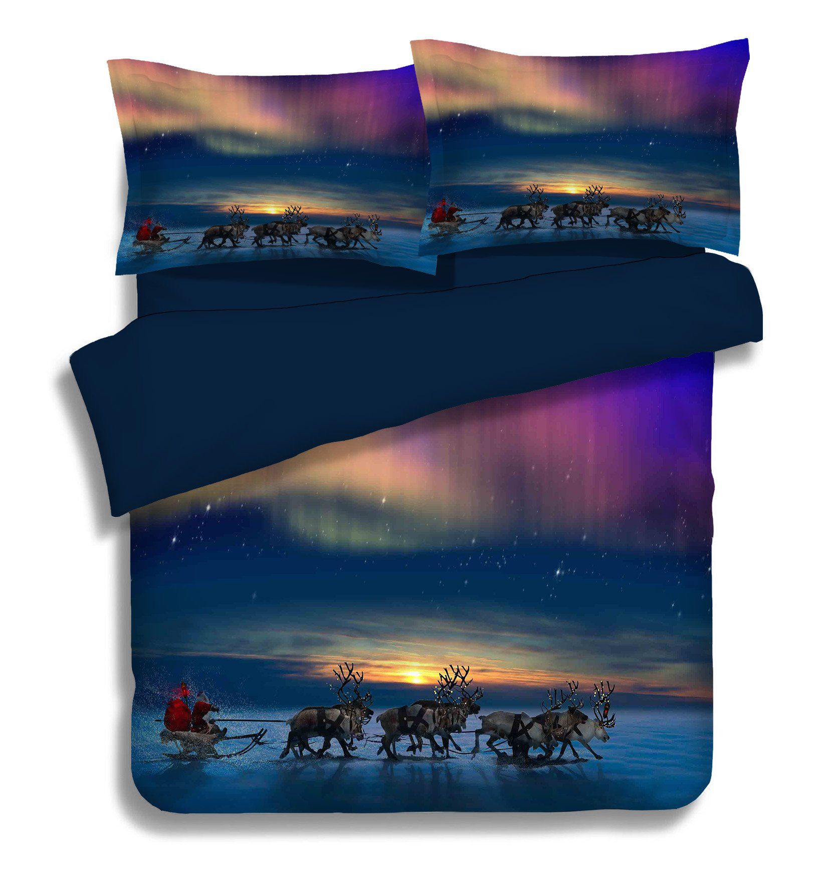 3D Santa Claus Aurora 242 Bed Pillowcases Quilt Wallpaper AJ Wallpaper 