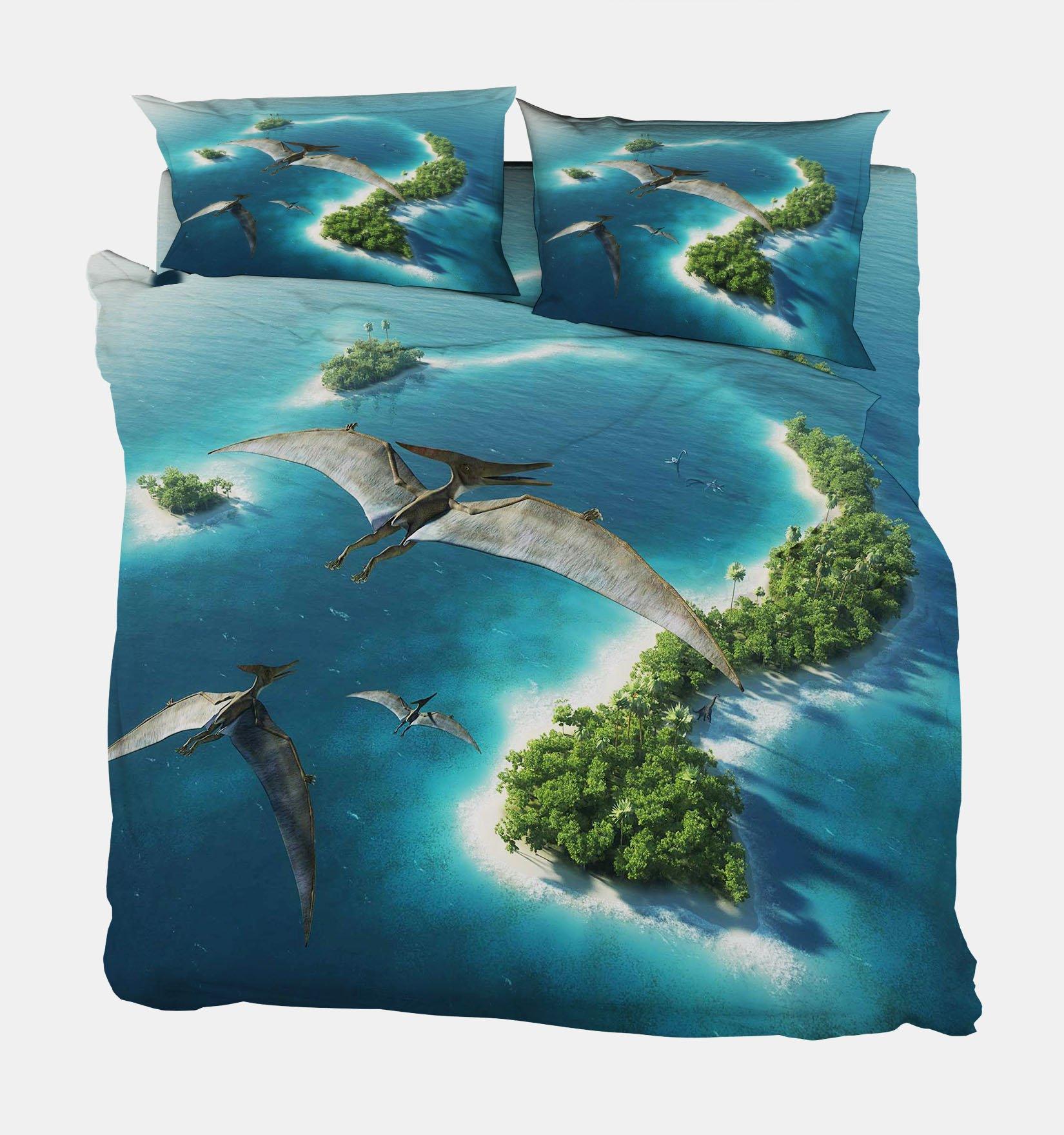 3D Sea Flying Dinosaurs 112 Bed Pillowcases Quilt Wallpaper AJ Wallpaper 