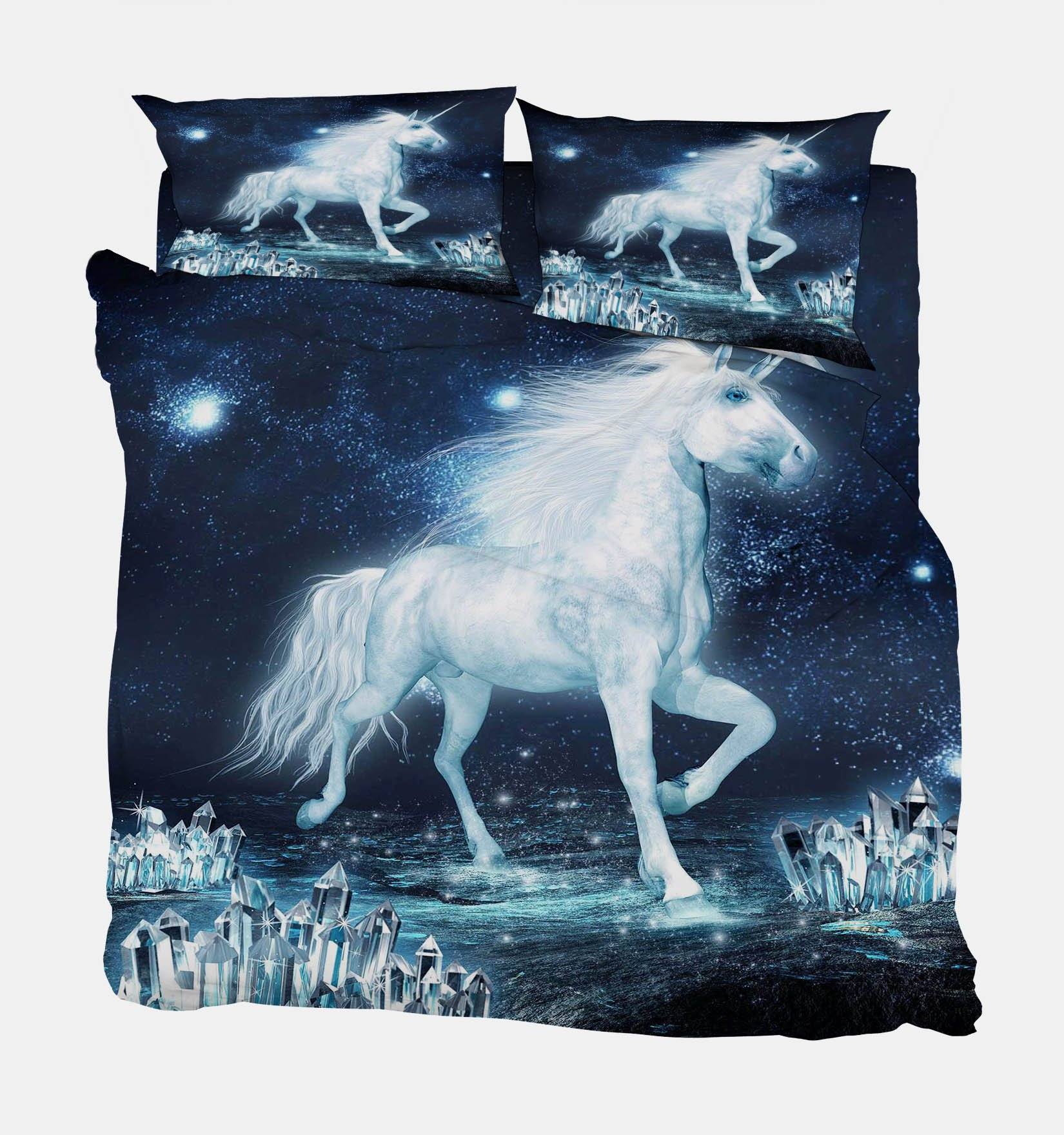 3D Dazzling Unicorn 109 Bed Pillowcases Quilt Wallpaper AJ Wallpaper 