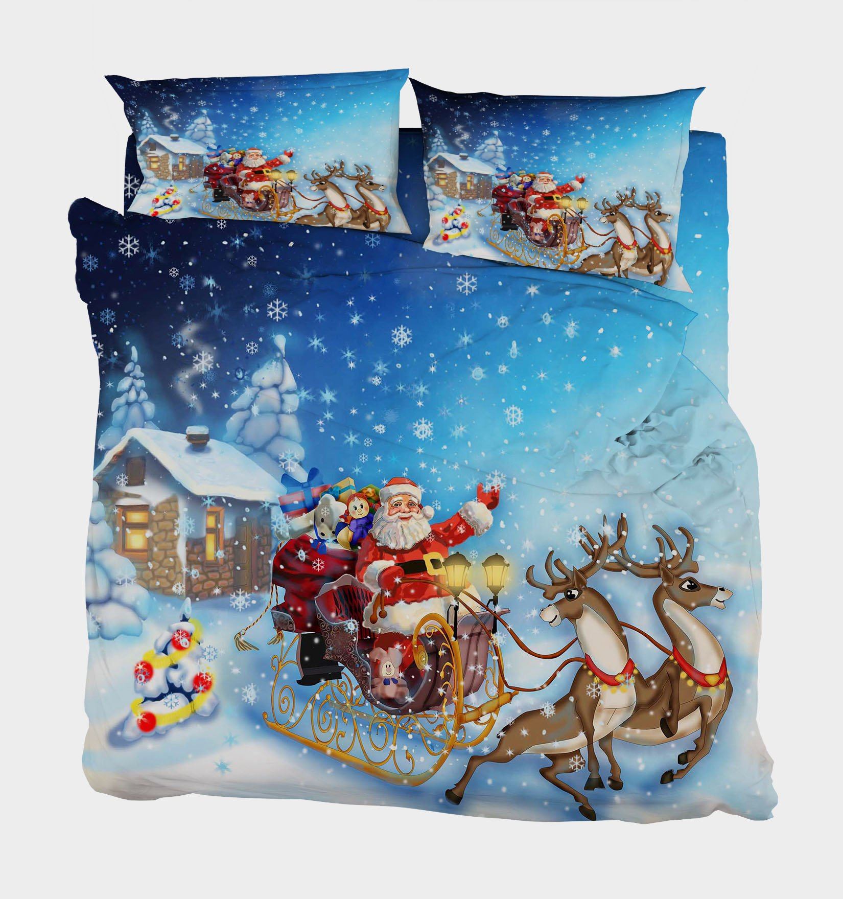 3D Santa Claus 13 Bed Pillowcases Quilt Wallpaper AJ Wallpaper 