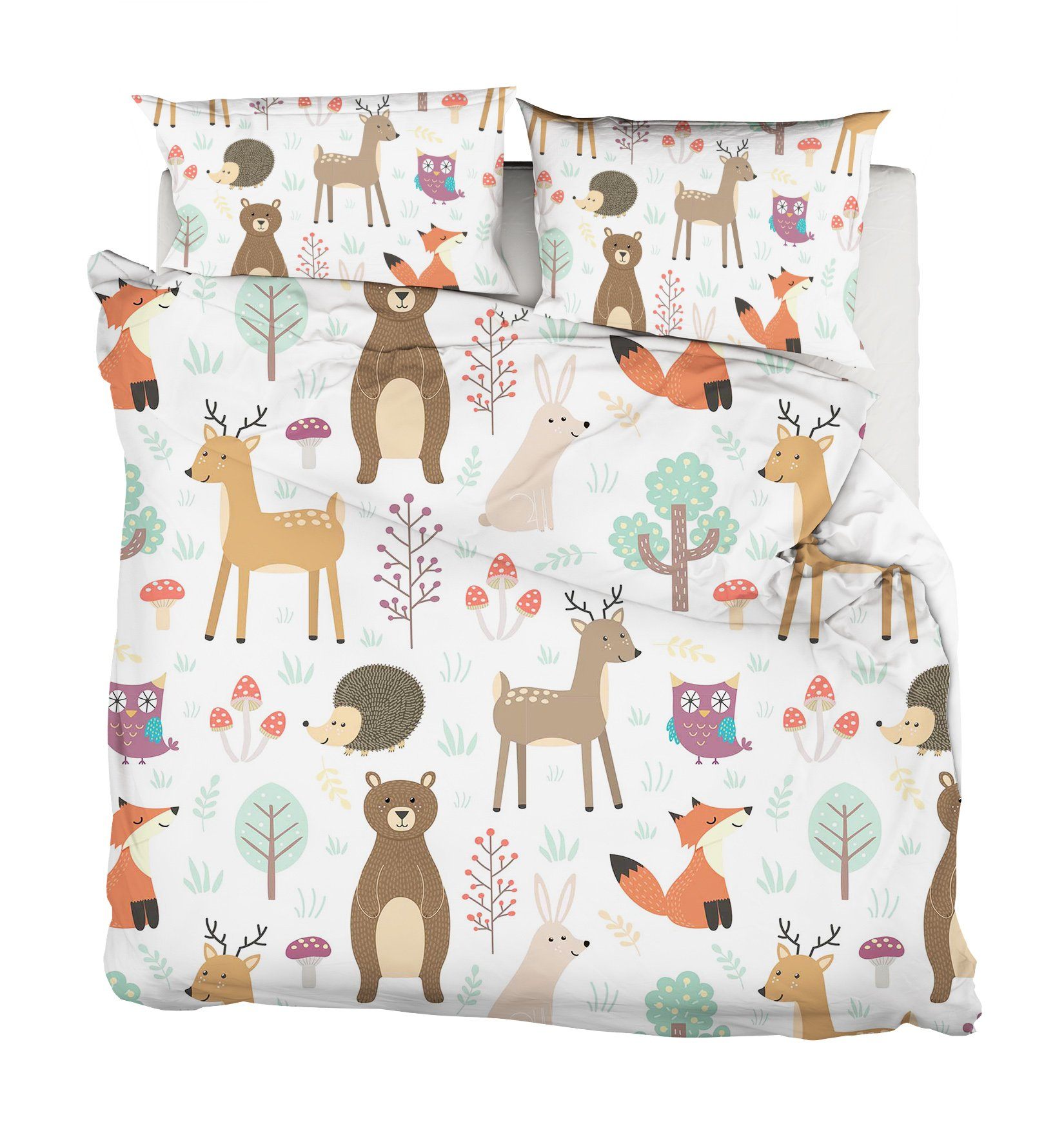 3D Fox Deer 059 Bed Pillowcases Quilt Wallpaper AJ Wallpaper 