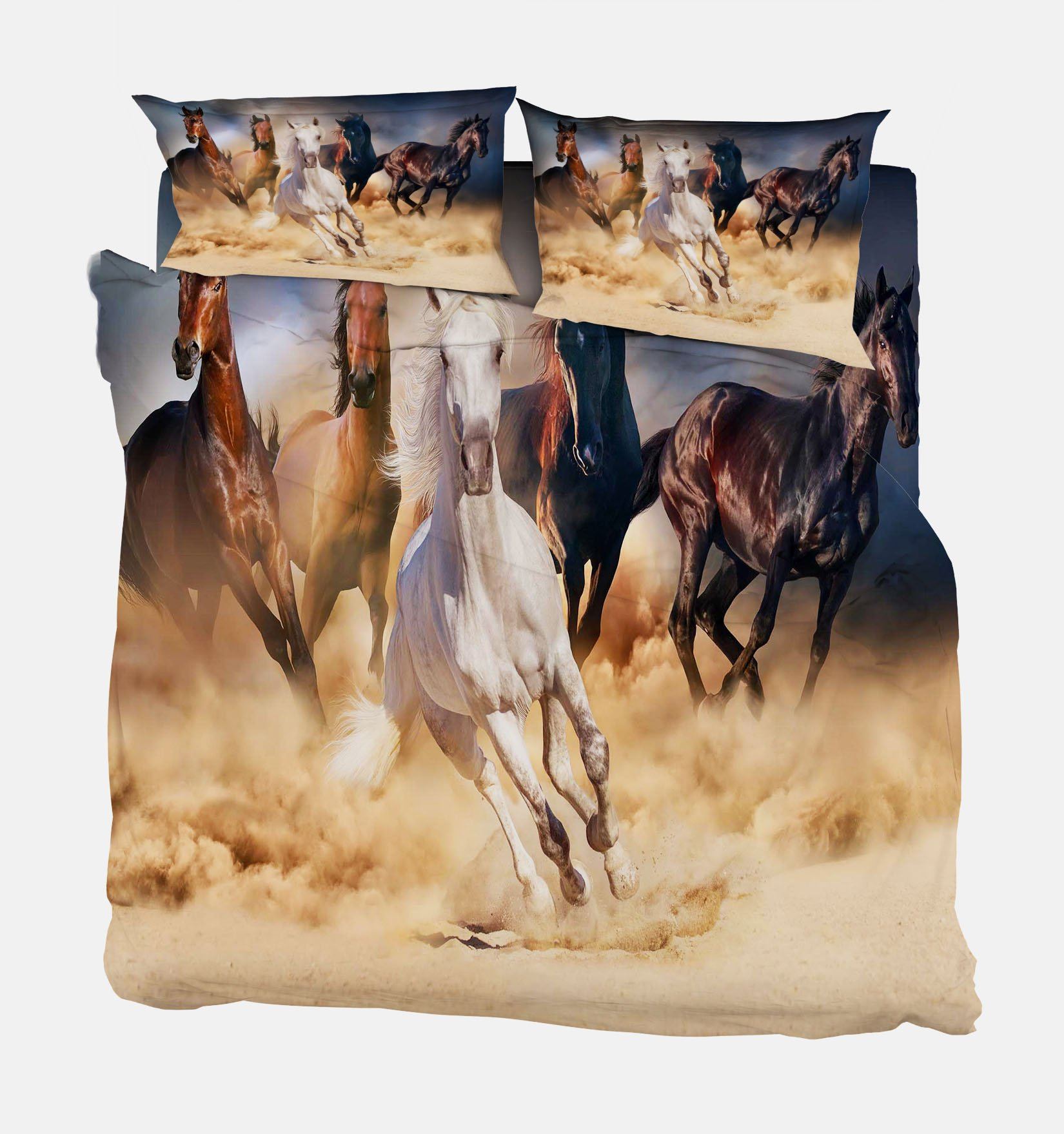 3D Running Horses 56 Bed Pillowcases Quilt Wallpaper AJ Wallpaper 