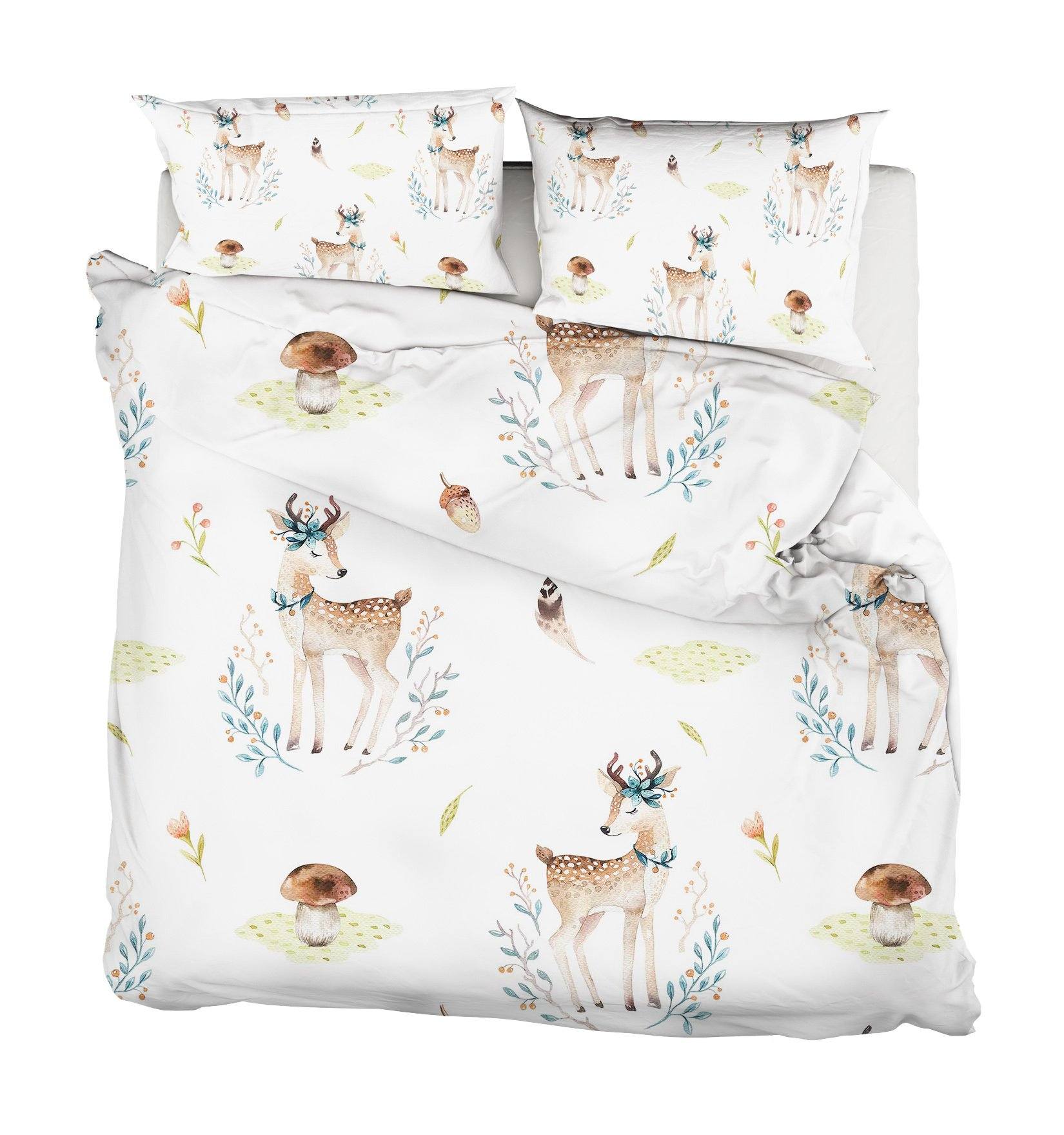 3D Deer Mushroom 058 Bed Pillowcases Quilt Wallpaper AJ Wallpaper 