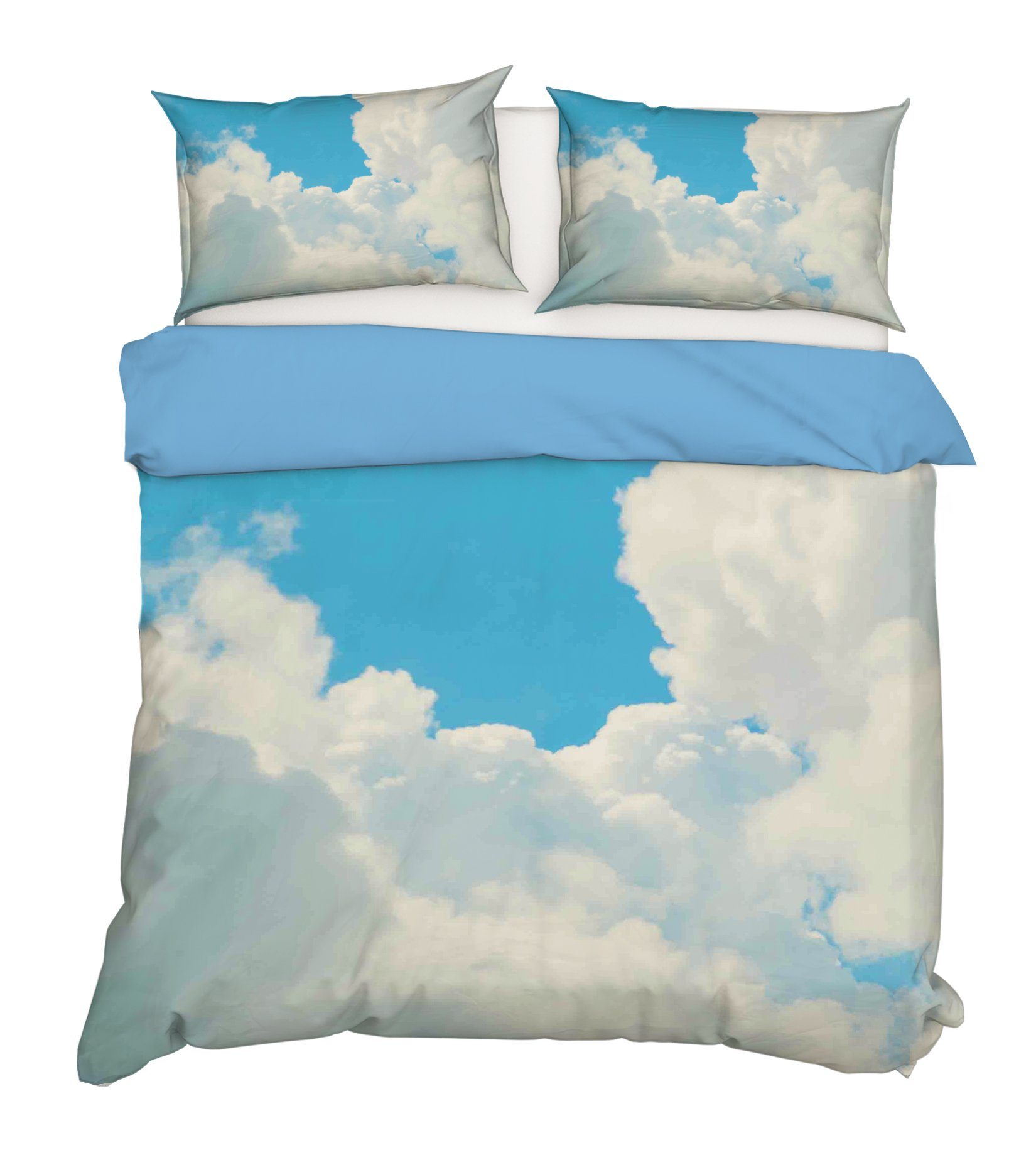 3D White Clouds 050 Bed Pillowcases Quilt Wallpaper AJ Wallpaper 