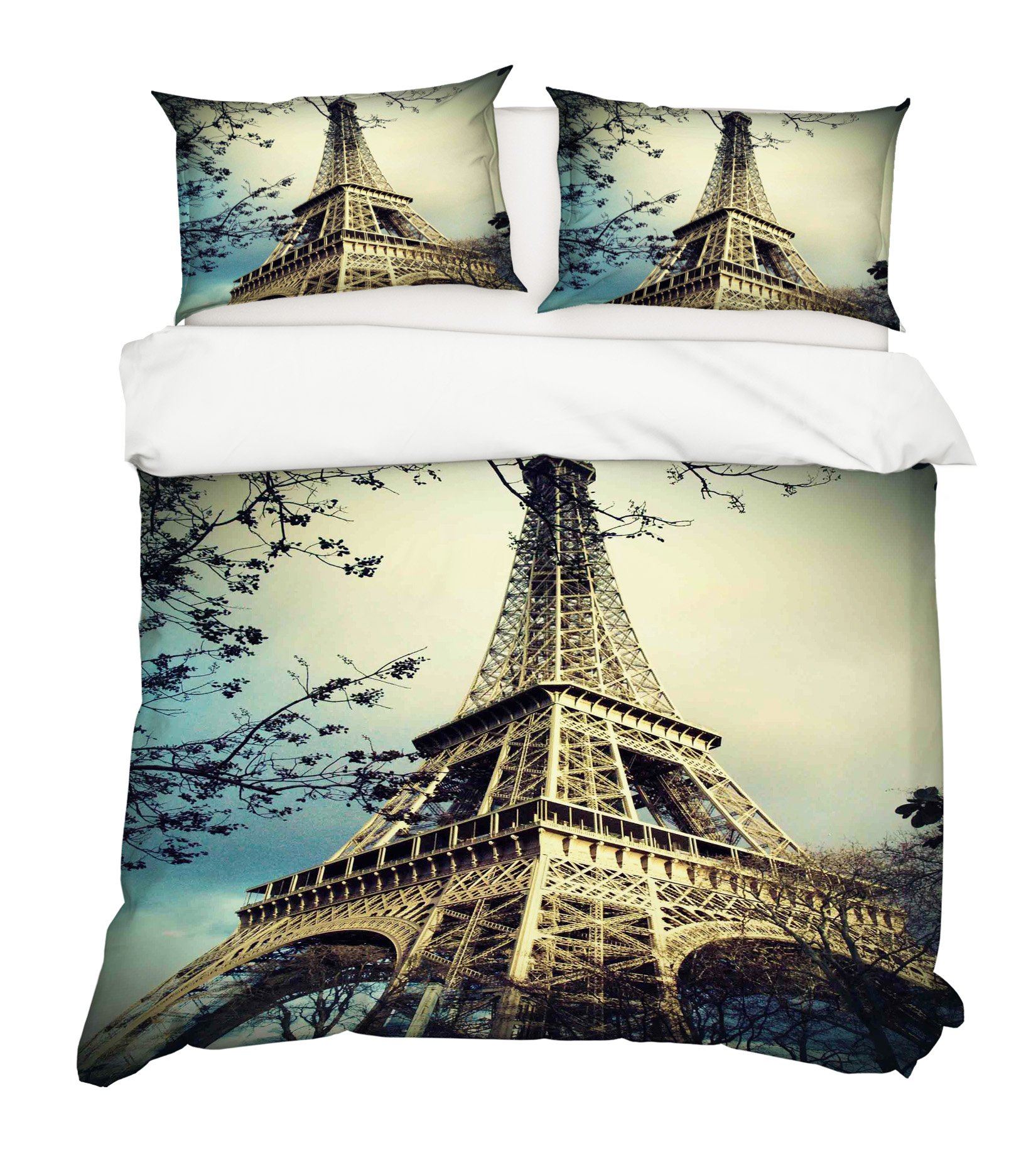 3D Eiffel Tower 219 Bed Pillowcases Quilt Wallpaper AJ Wallpaper 