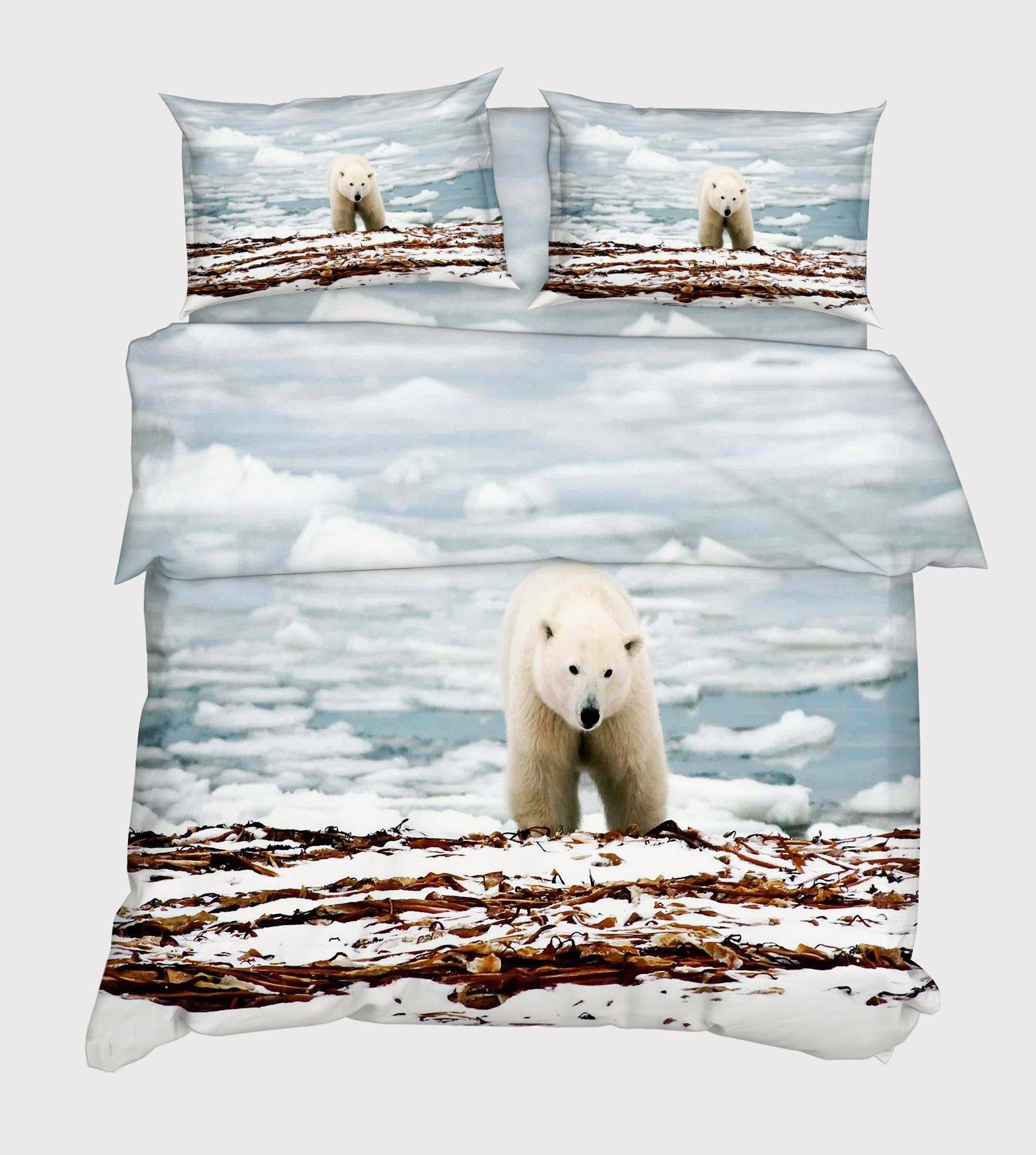 3D Seaside Bear 117 Bed Pillowcases Quilt Wallpaper AJ Wallpaper 
