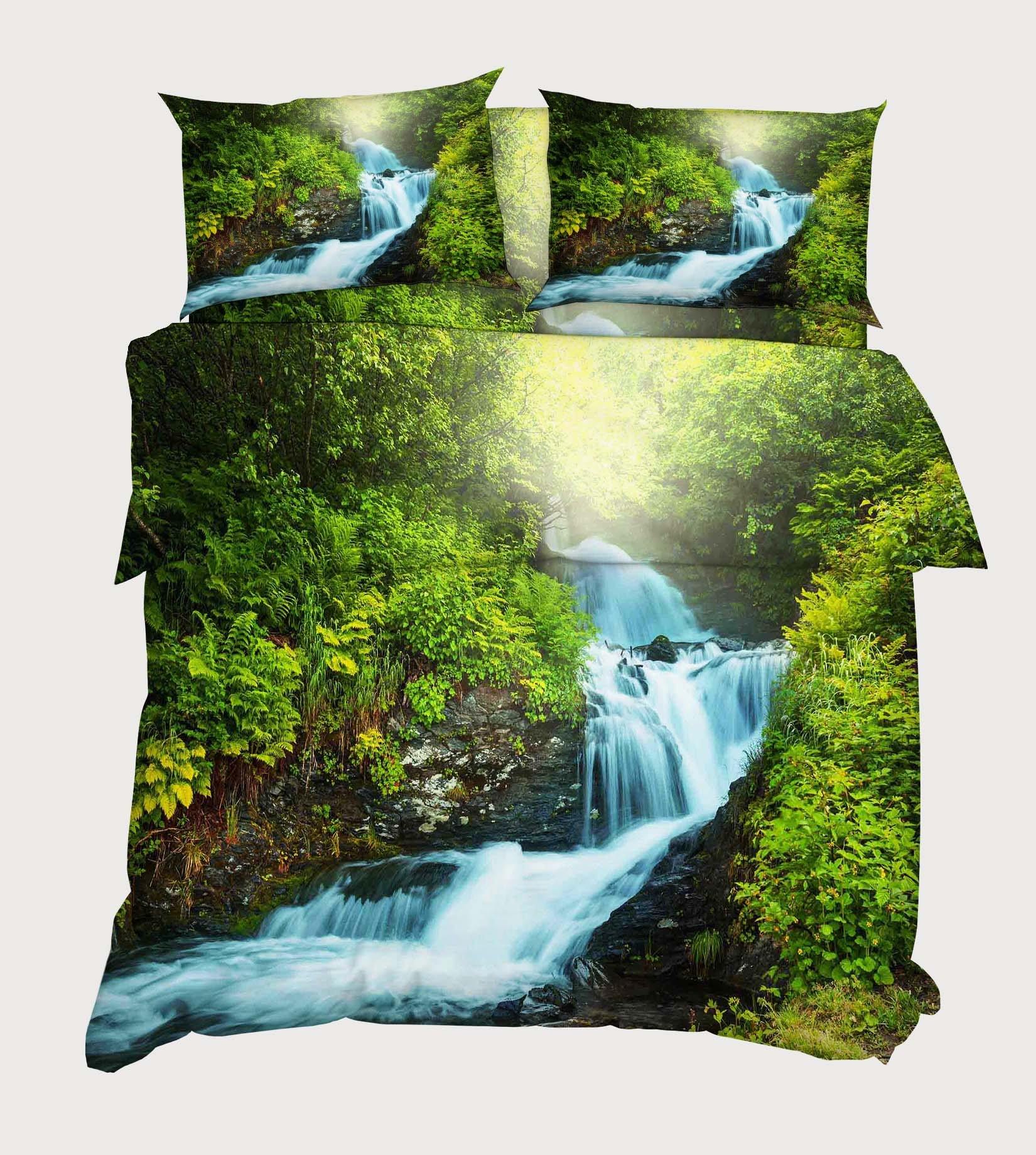3D River Scenery 19 Bed Pillowcases Quilt Wallpaper AJ Wallpaper 