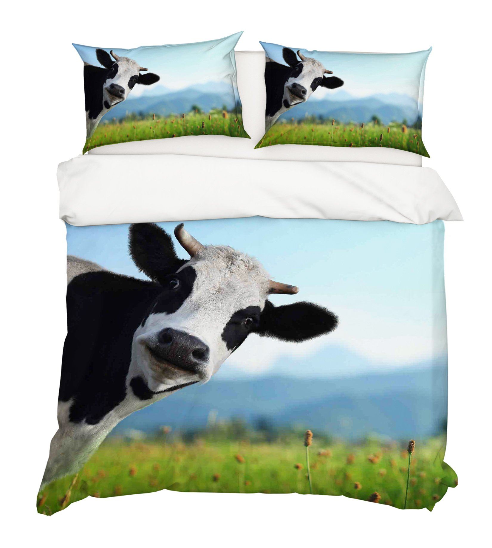 3D Grassland Cow 148 Bed Pillowcases Quilt Wallpaper AJ Wallpaper 