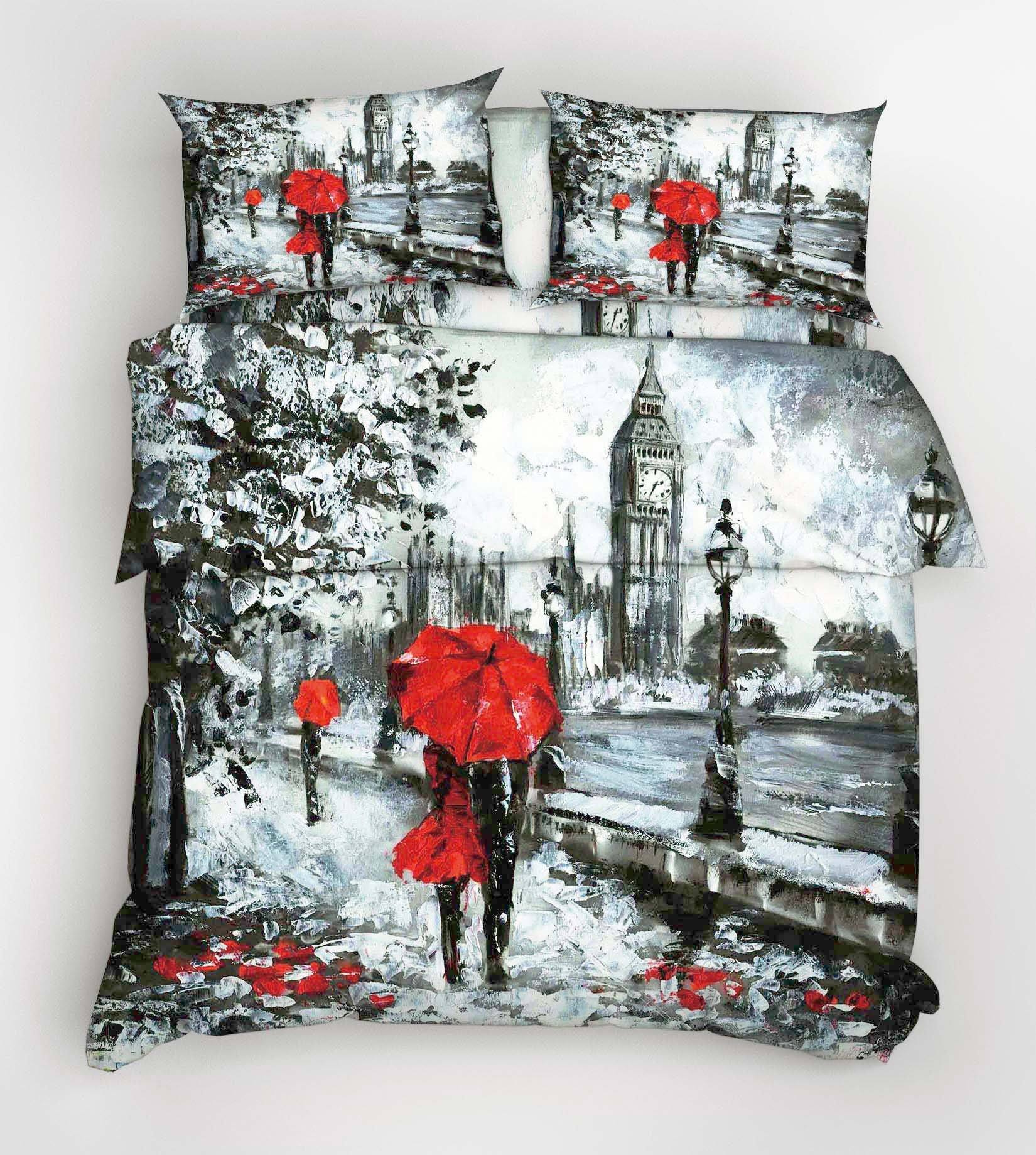 3D London Street Painting 22 Bed Pillowcases Quilt Wallpaper AJ Wallpaper 