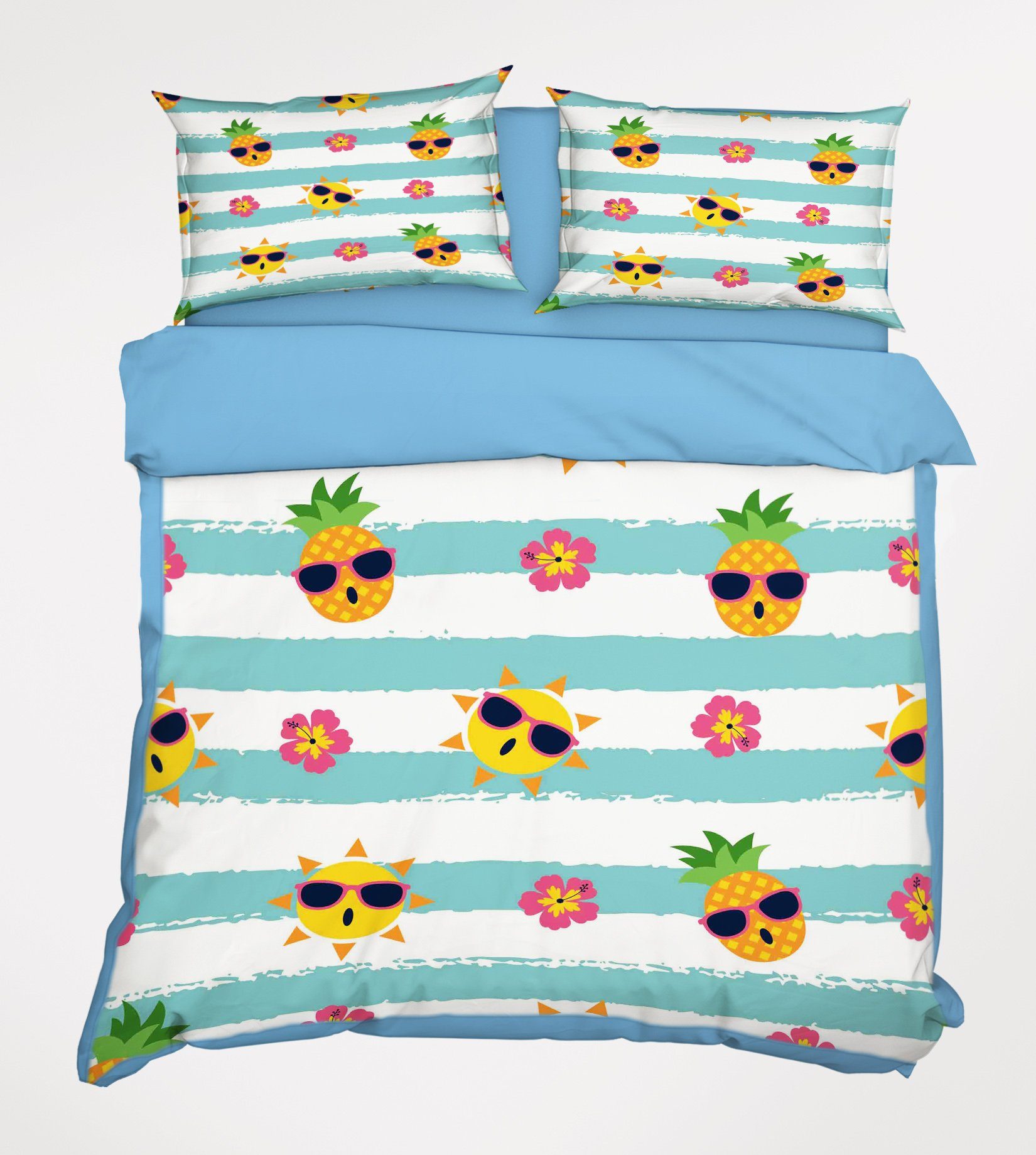 3D Small Pineapple 007 Bed Pillowcases Quilt Wallpaper AJ Wallpaper 