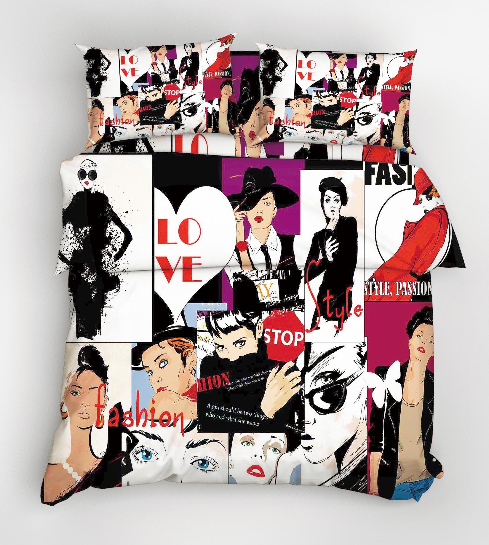 3D Fashion Women 36 Bed Pillowcases Quilt Wallpaper AJ Wallpaper 