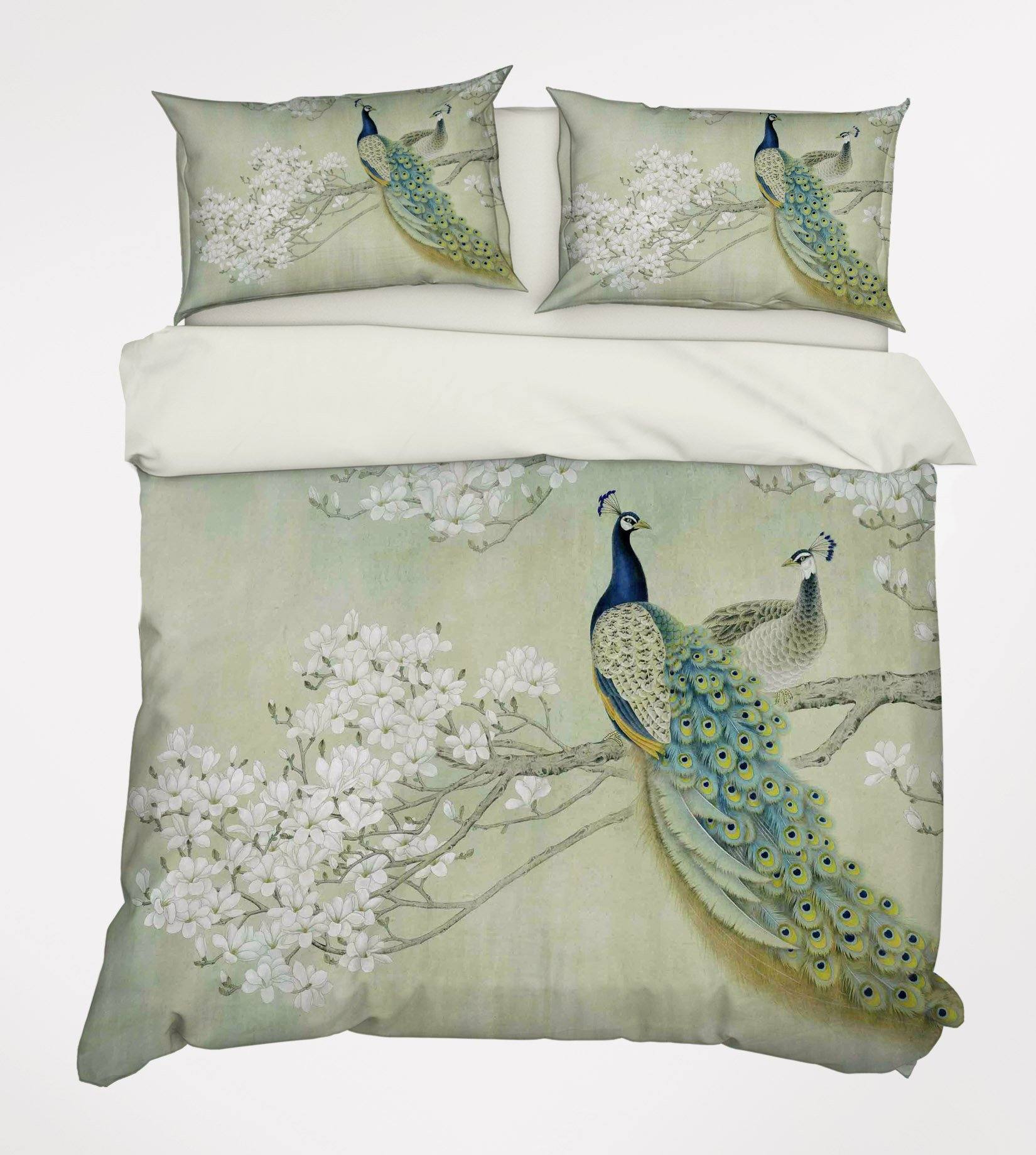 3D Flowers Tree Peacocks 148 Bed Pillowcases Quilt Wallpaper AJ Wallpaper 