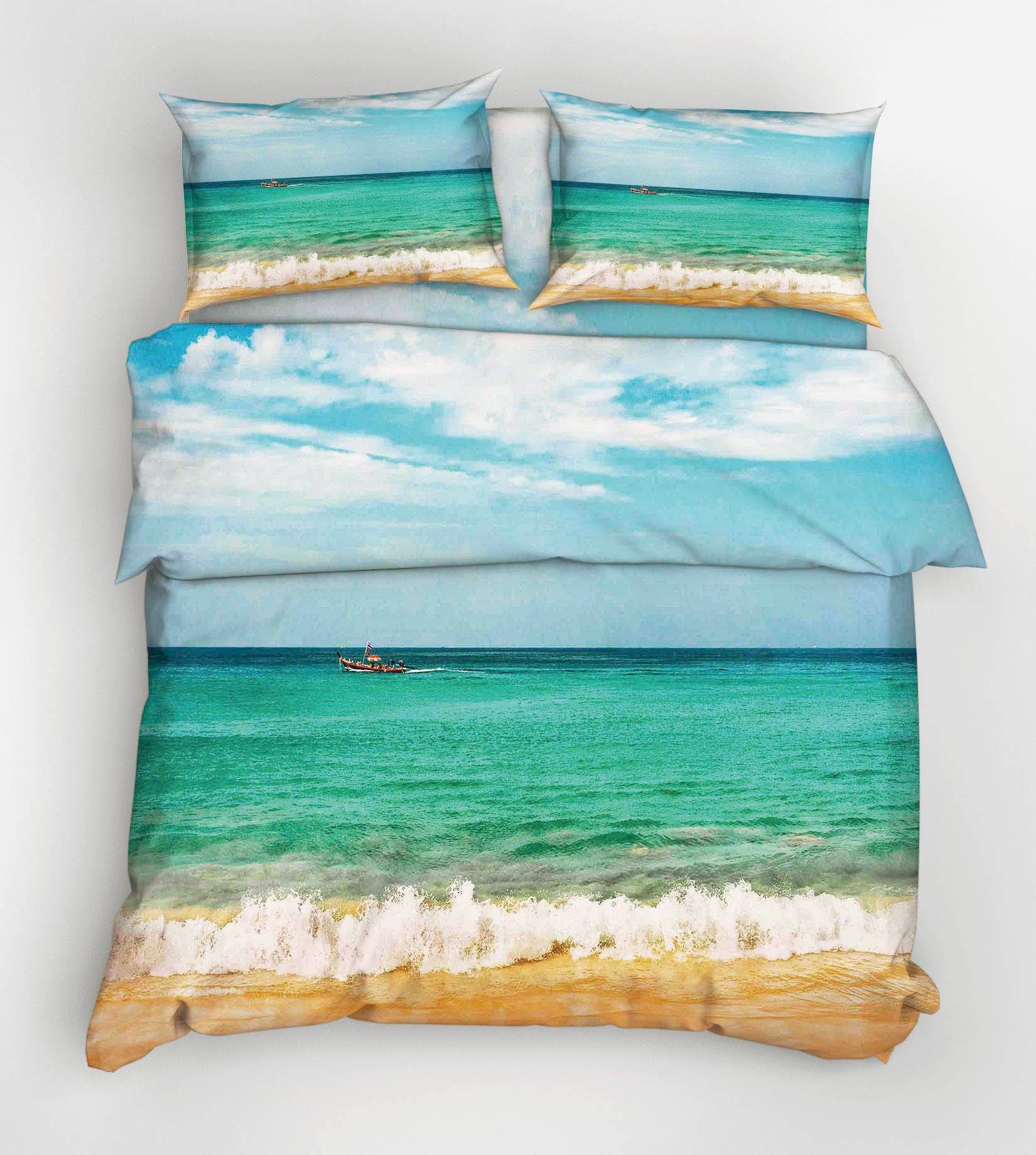 3D Vast Blue Sea 31 Bed Pillowcases Quilt Wallpaper AJ Wallpaper 