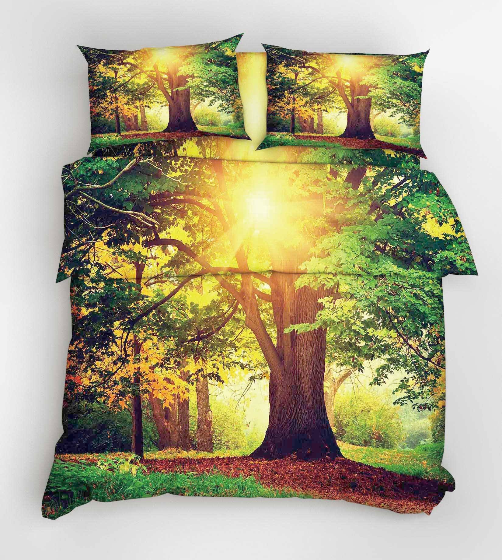 3D Pretty Tree Sunshine 86 Bed Pillowcases Quilt Wallpaper AJ Wallpaper 