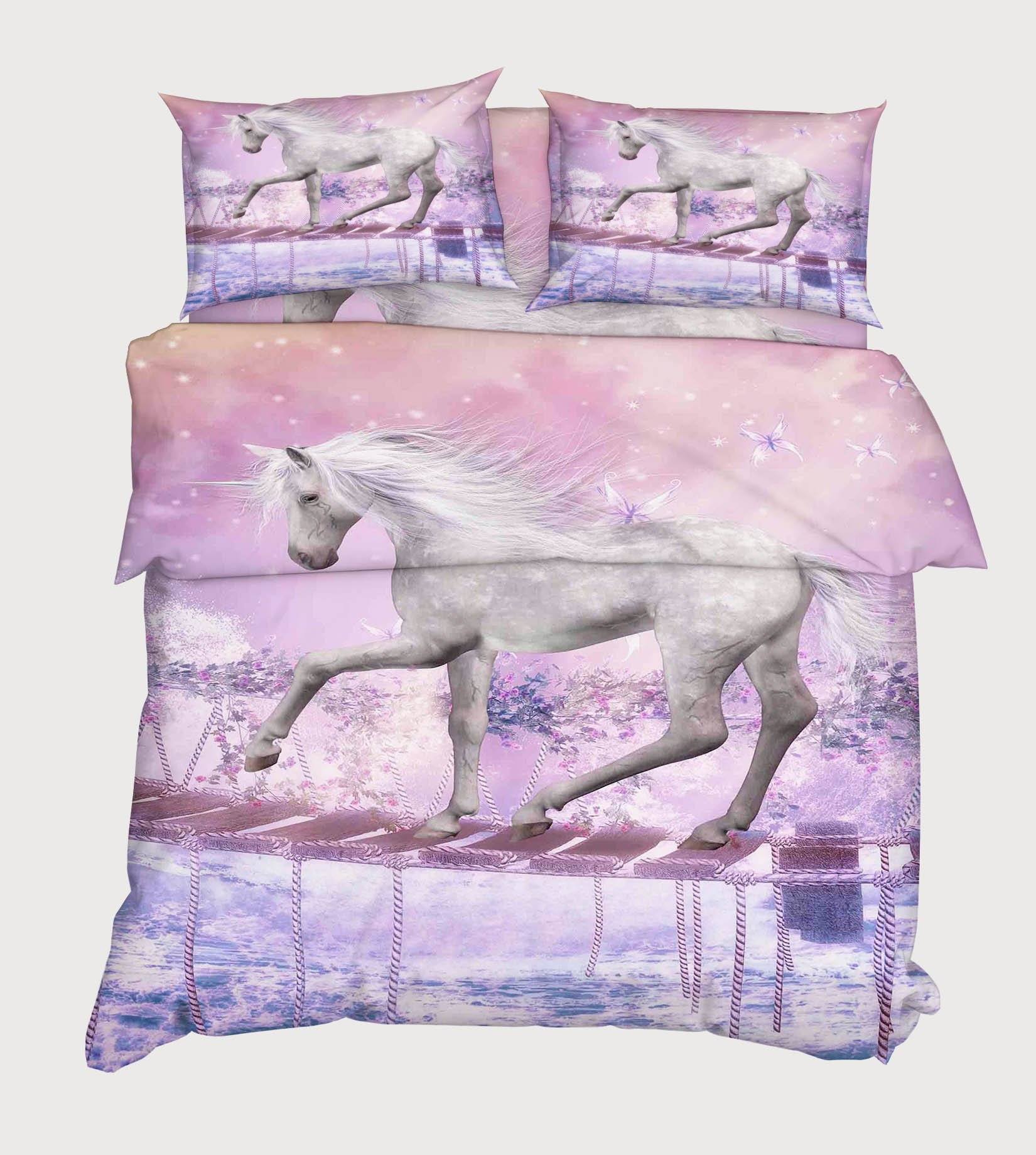 3D Drawbridge Horse 10 Bed Pillowcases Quilt Wallpaper AJ Wallpaper 