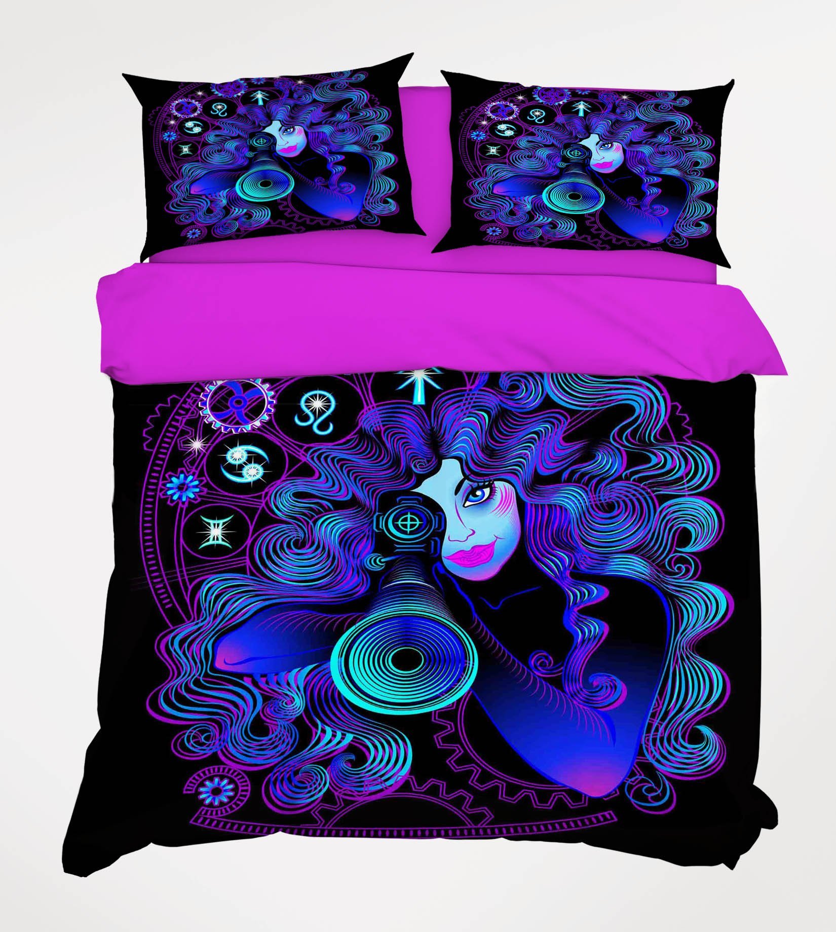 3D Gemini 306 Bed Pillowcases Quilt Wallpaper AJ Wallpaper 