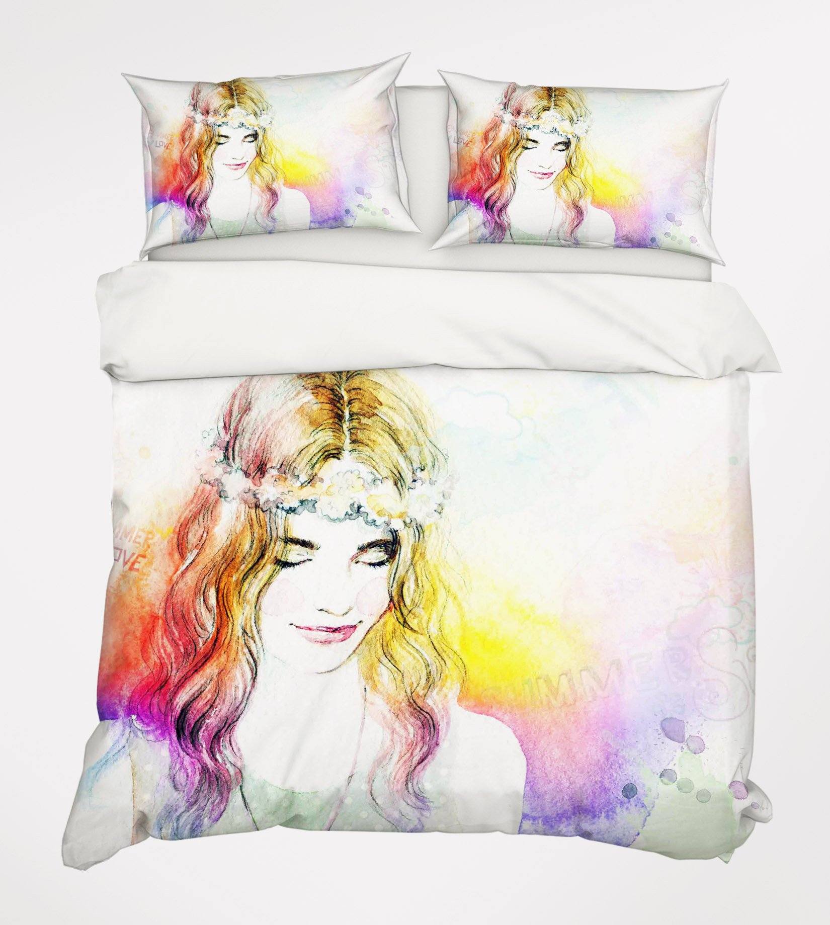 3D Pretty Girl 134 Bed Pillowcases Quilt Wallpaper AJ Wallpaper 