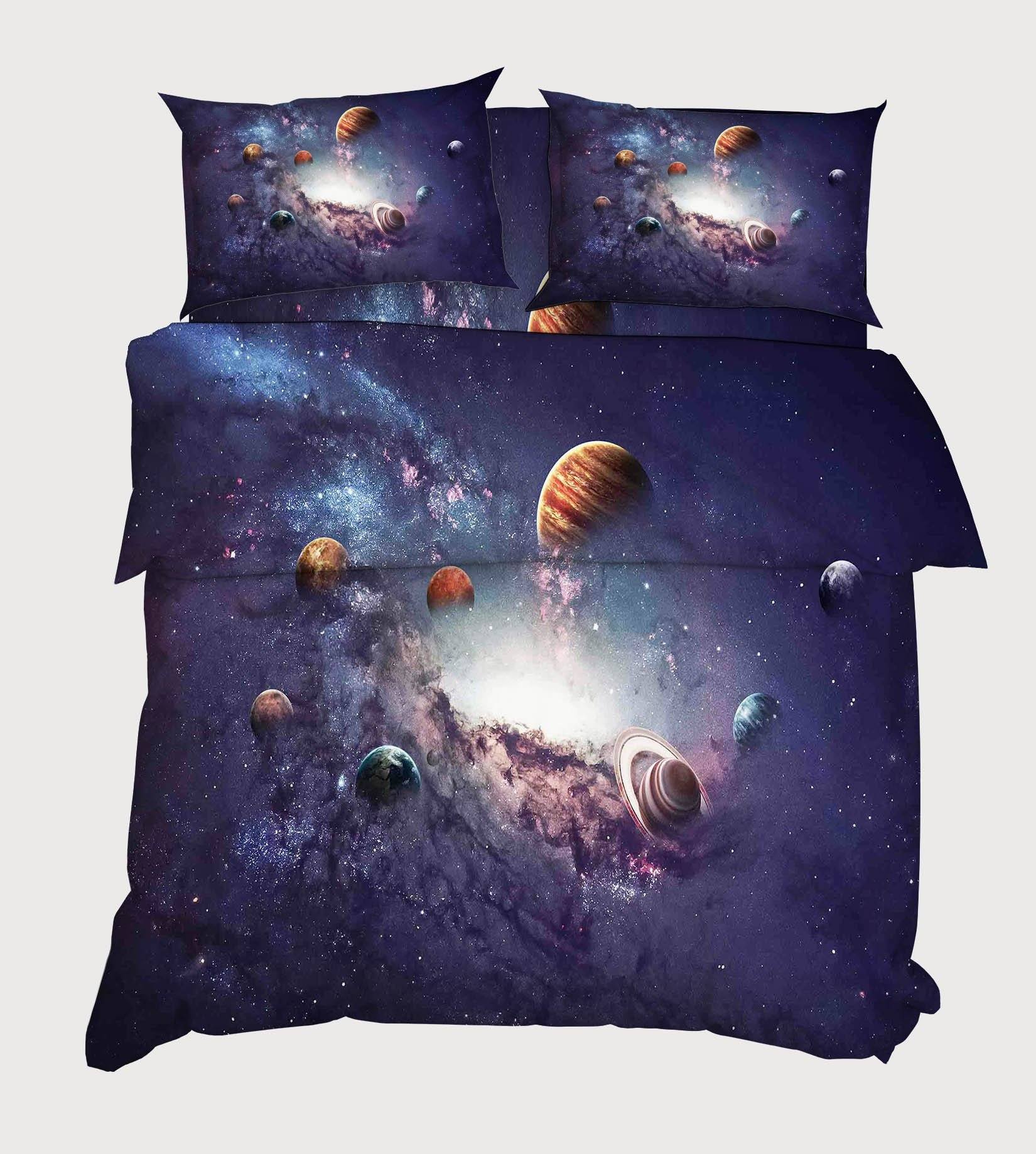 3D Space Planets 45 Bed Pillowcases Quilt Wallpaper AJ Wallpaper 