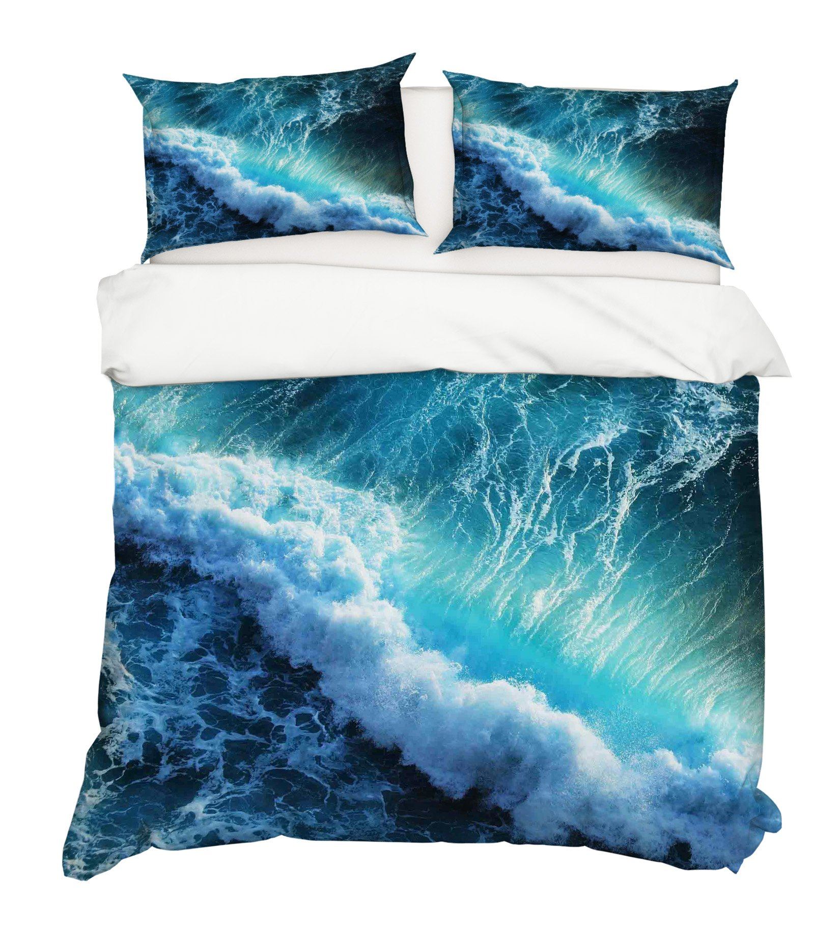 3D Ferocious Waves 199 Bed Pillowcases Quilt Wallpaper AJ Wallpaper 