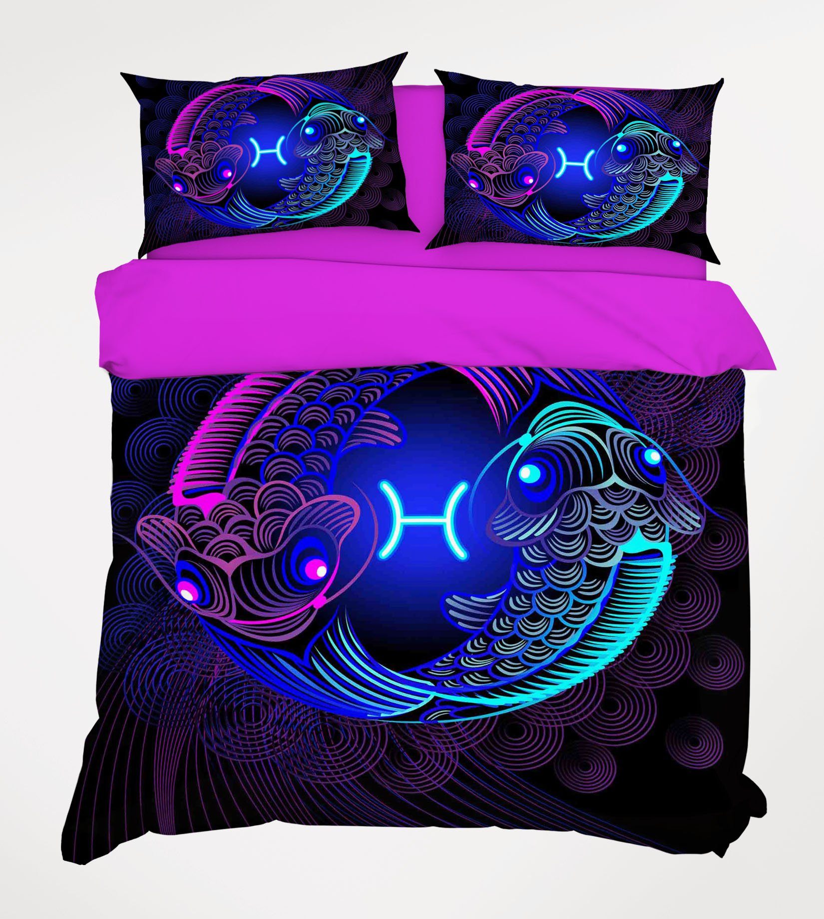 3D Pisces 299 Bed Pillowcases Quilt Wallpaper AJ Wallpaper 
