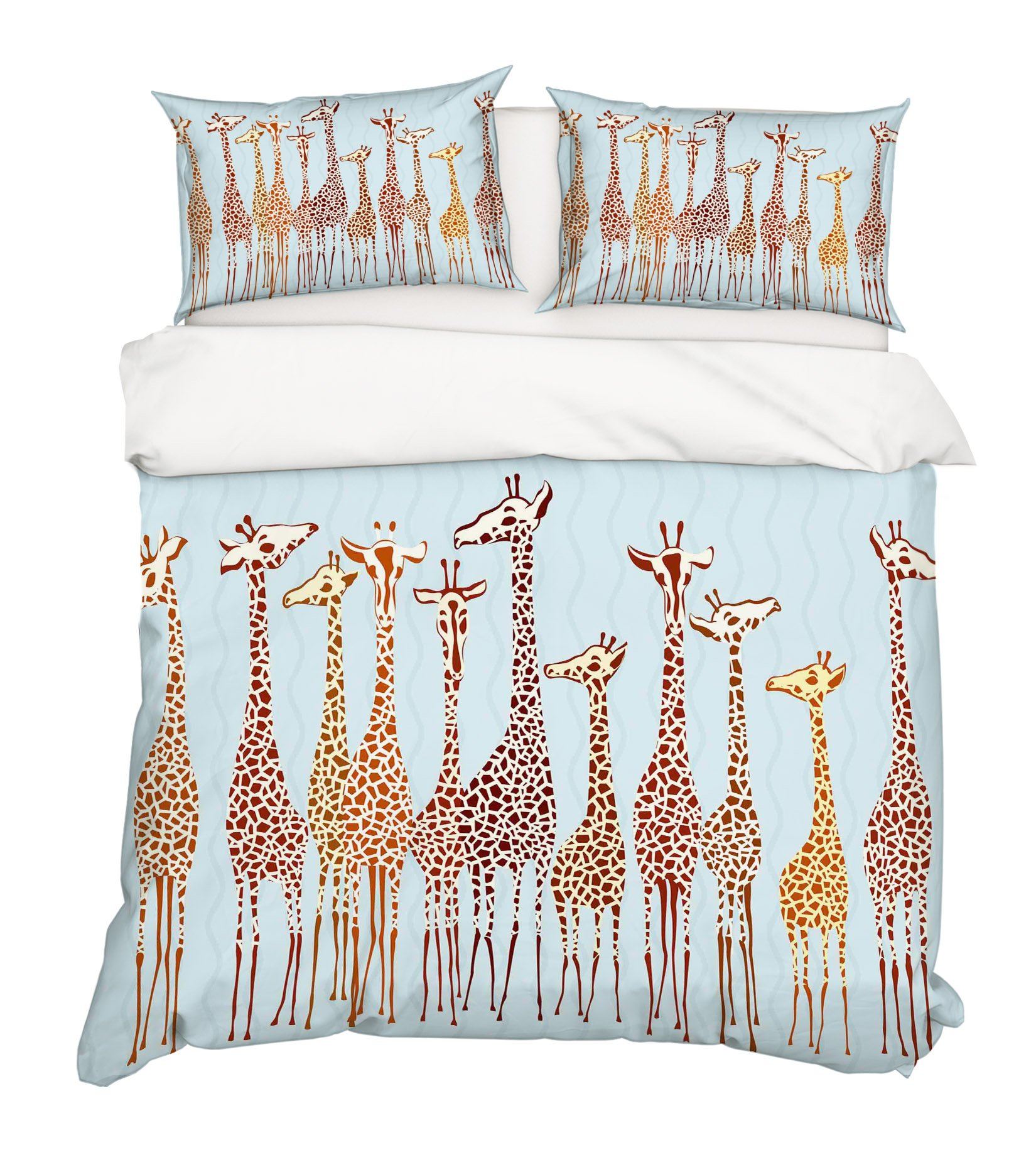 3D Giraffe Pattern 252 Bed Pillowcases Quilt Wallpaper AJ Wallpaper 