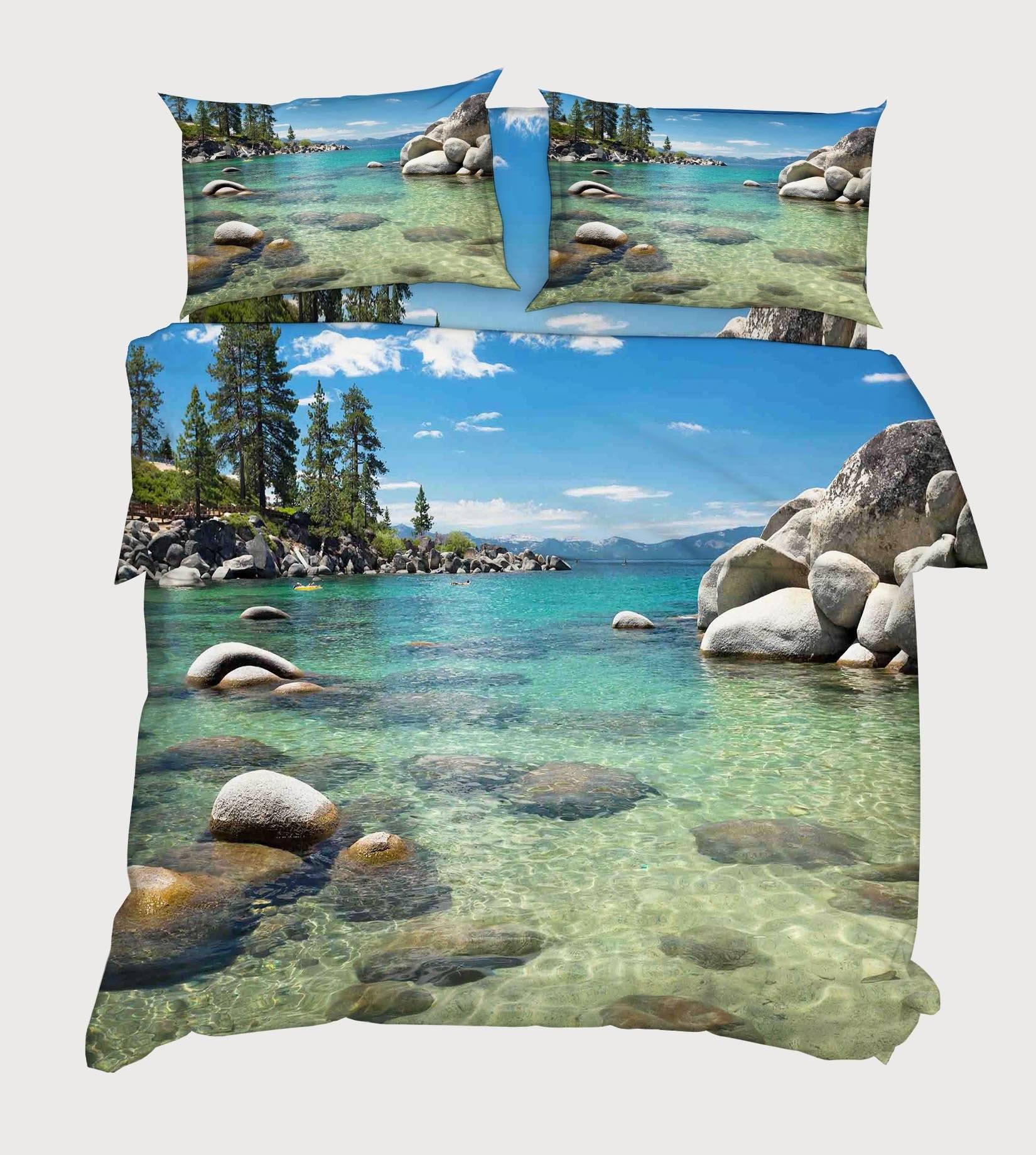 3D Sea Bay Scenery 82 Bed Pillowcases Quilt Wallpaper AJ Wallpaper 