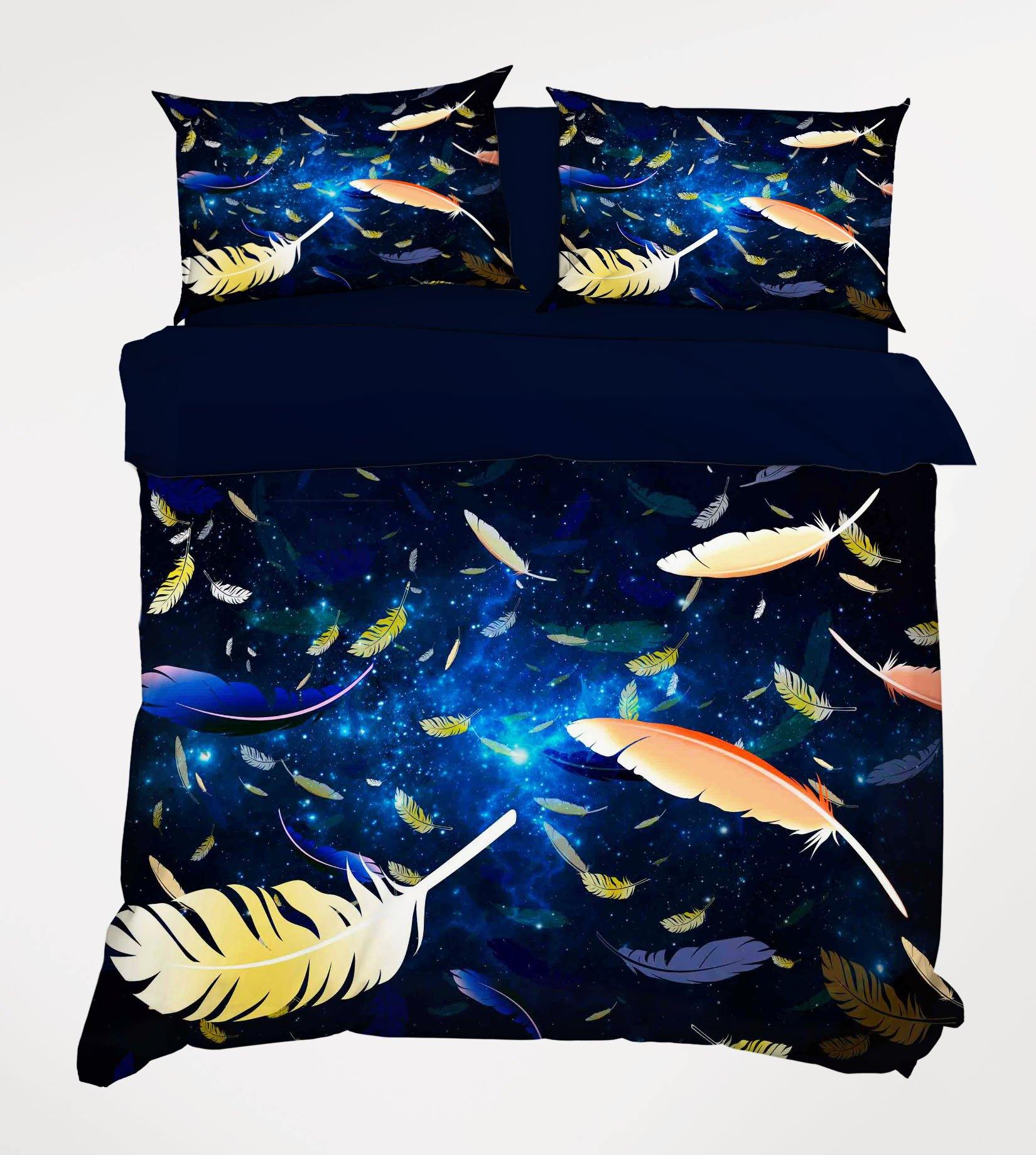 3D Flying Feathers 152 Bed Pillowcases Quilt Wallpaper AJ Wallpaper 