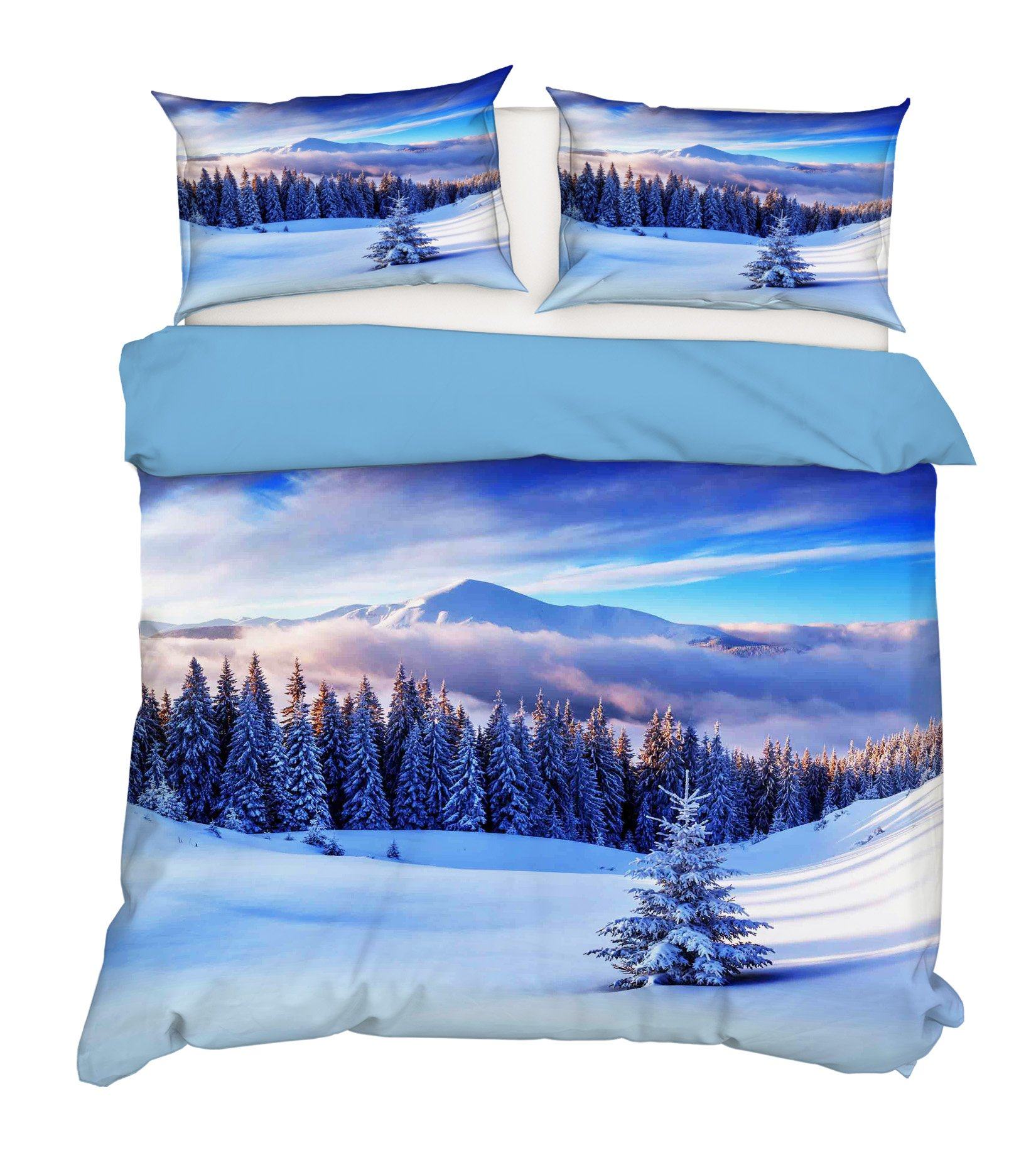 3D Snow Woods 021 Bed Pillowcases Quilt Wallpaper AJ Wallpaper 