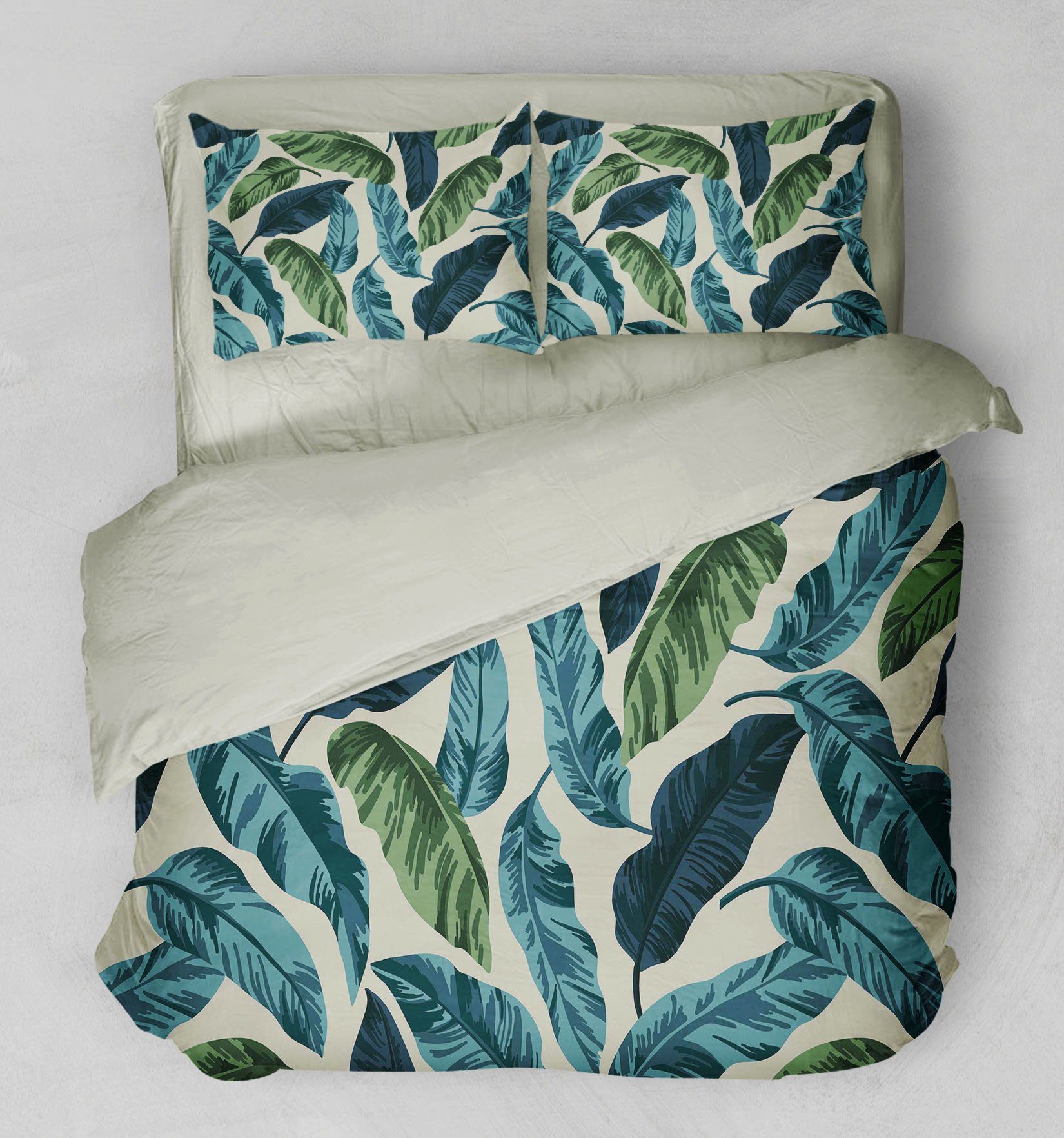 3D Leaves Pattern 188 Bed Pillowcases Quilt Wallpaper AJ Wallpaper 