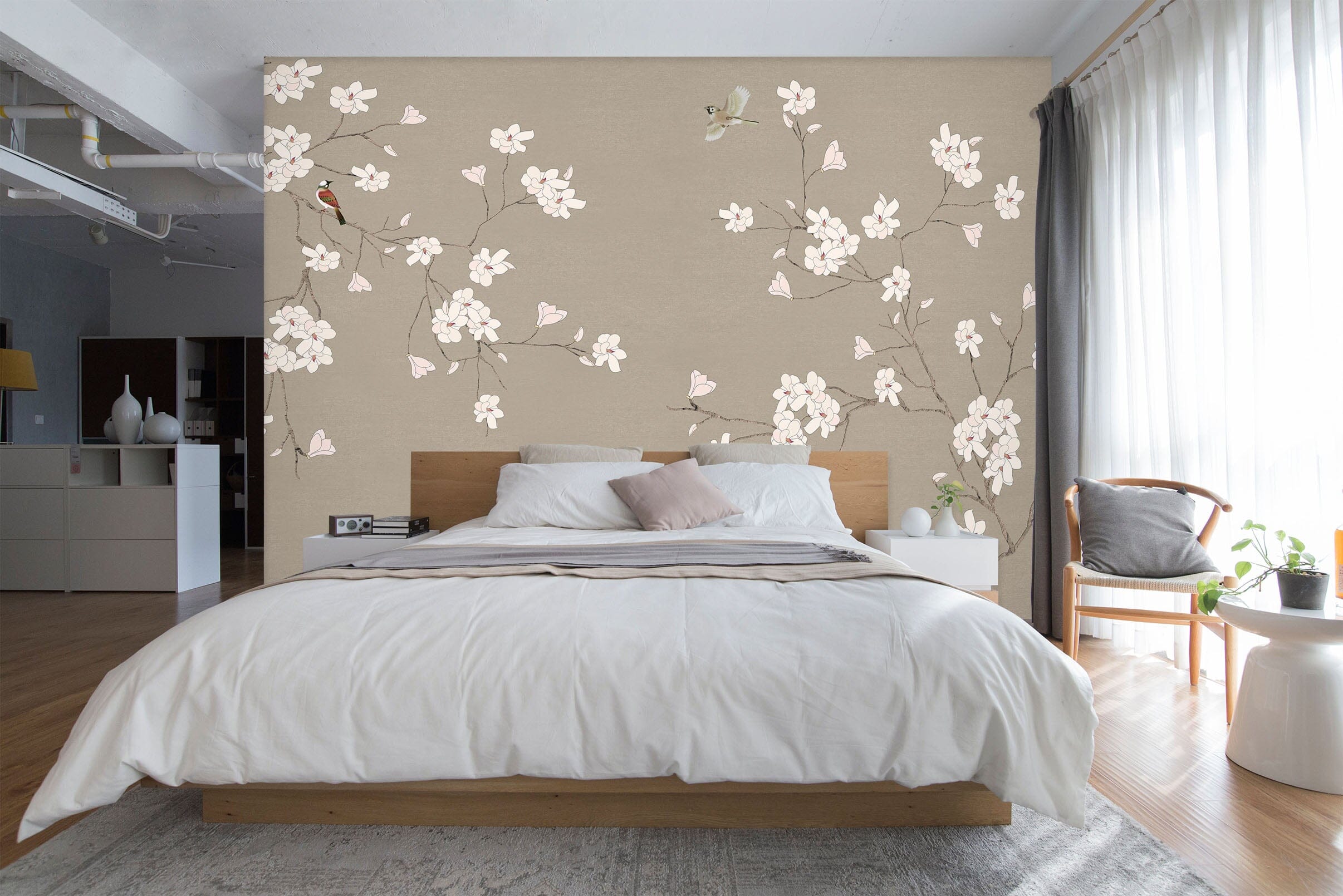 3D Pink Flowers 1442 Wall Murals Wallpaper AJ Wallpaper 2 