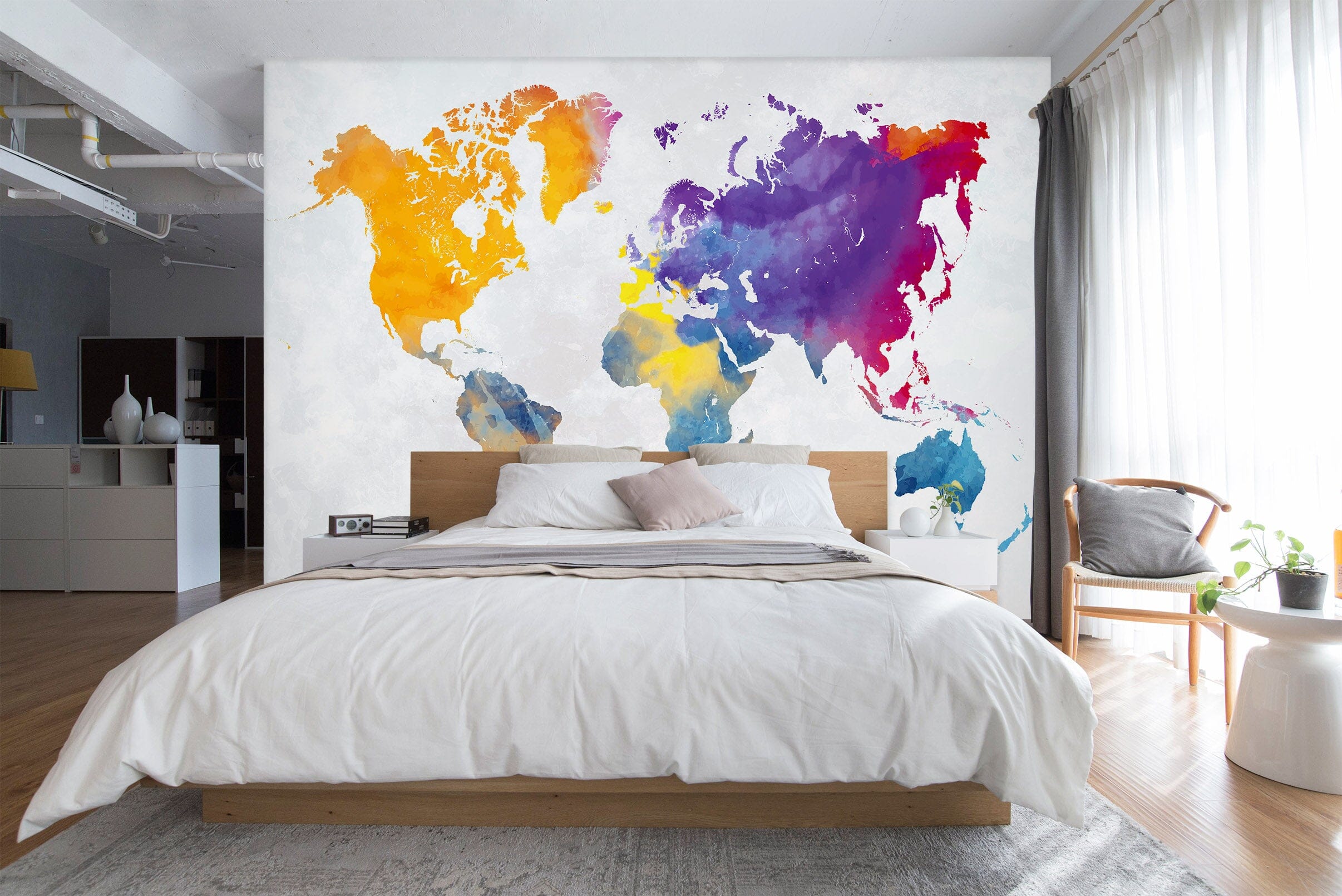 3D Color Graffiti 2012 World Map Wall Murals Wallpaper AJ Wallpaper 2 