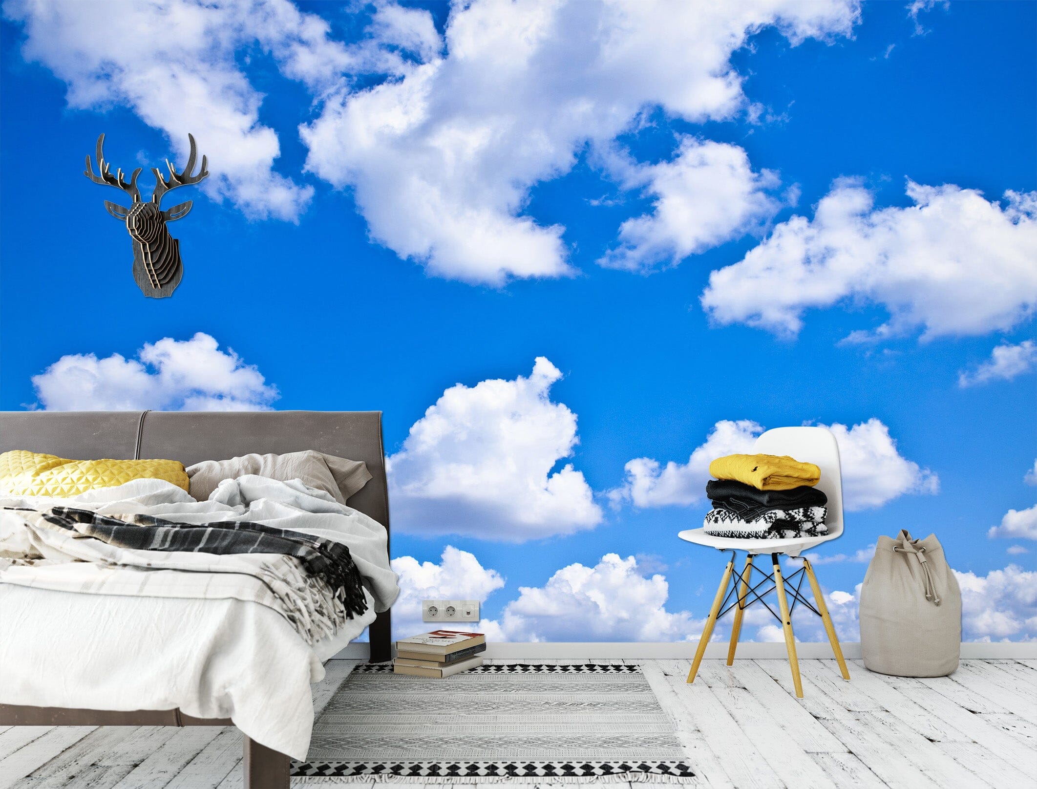 3D Sky White Clouds 1735 Wall Murals Wallpaper AJ Wallpaper 2 