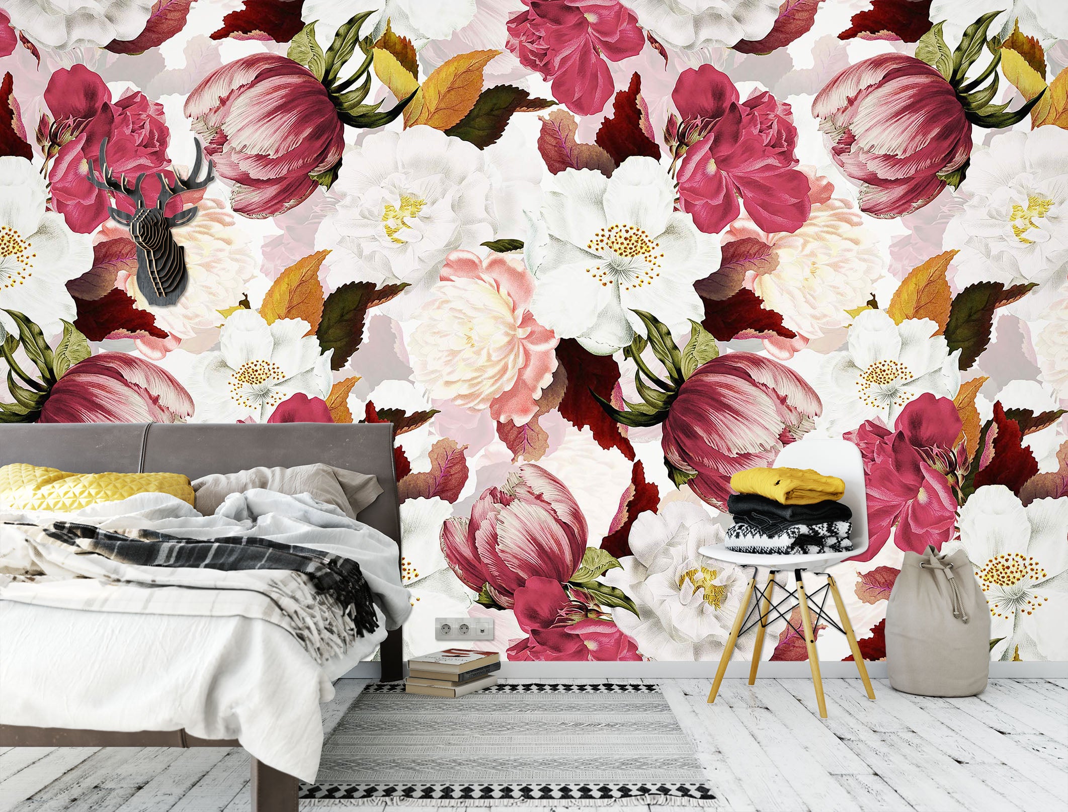 3D Painted Flowers 161 Uta Naumann Wall Mural Wall Murals