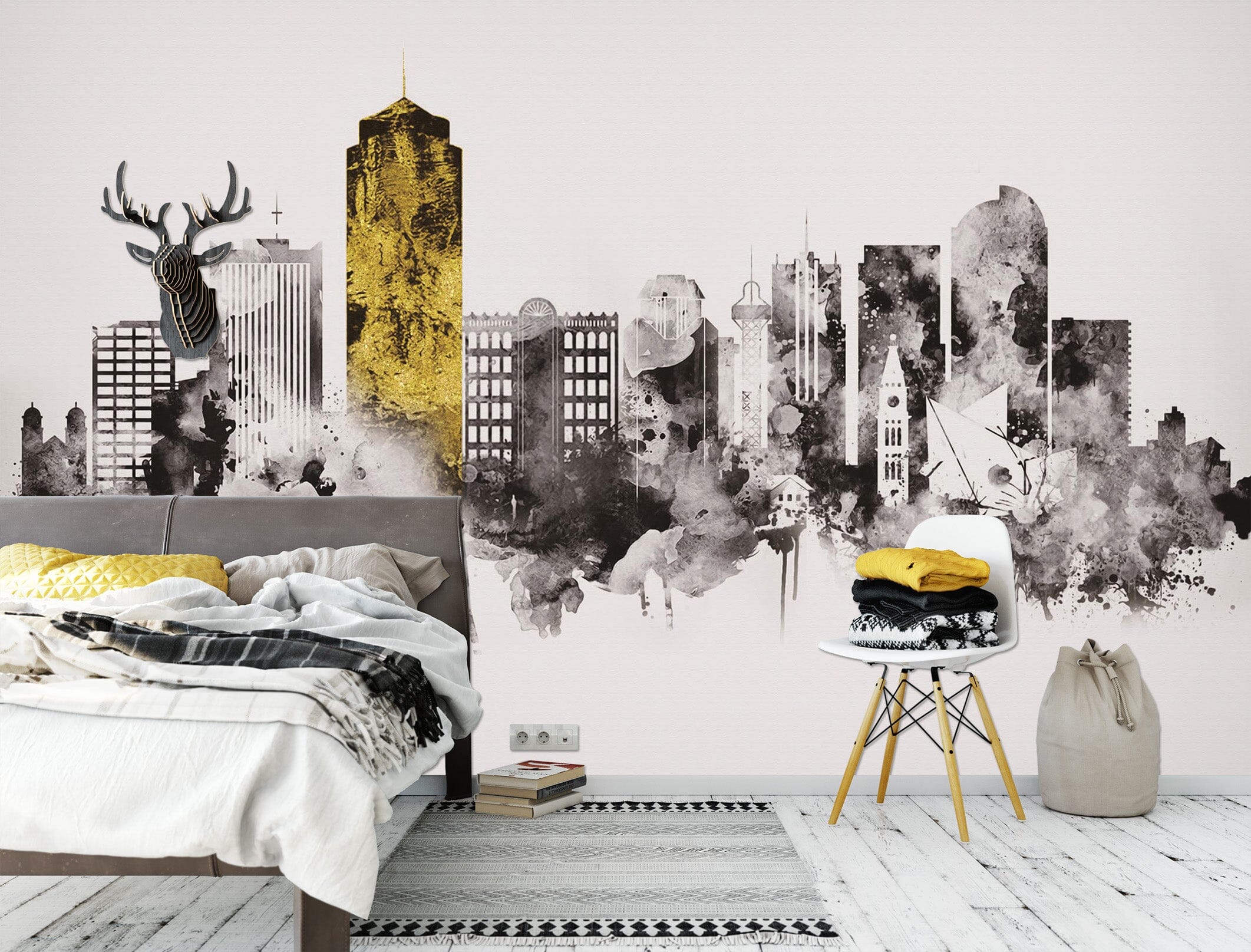 3D Foggy City 1608 Wall Murals Wallpaper AJ Wallpaper 2 