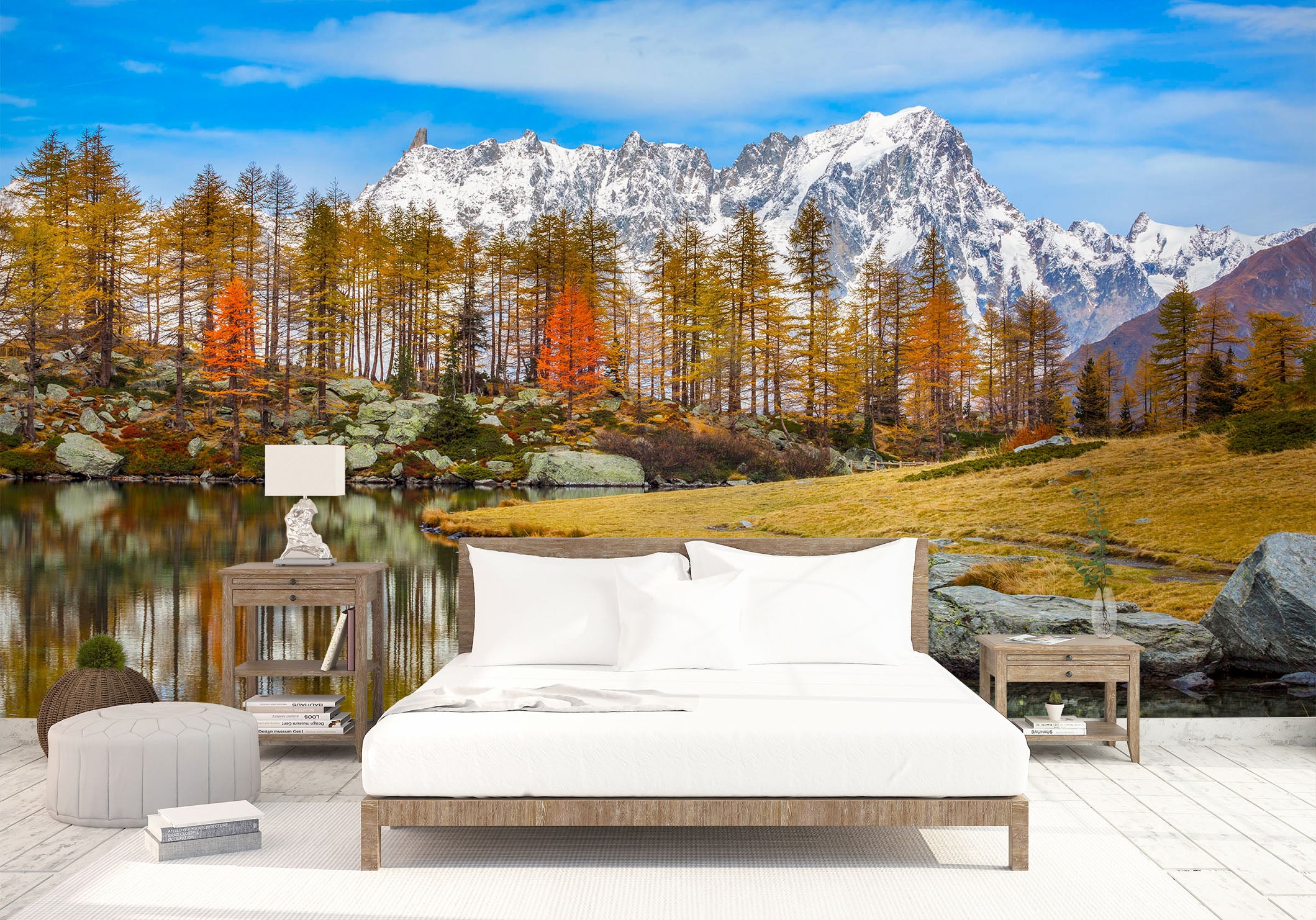 3D Forest Lake 1408 Marco Carmassi Wall Mural Wall Murals
