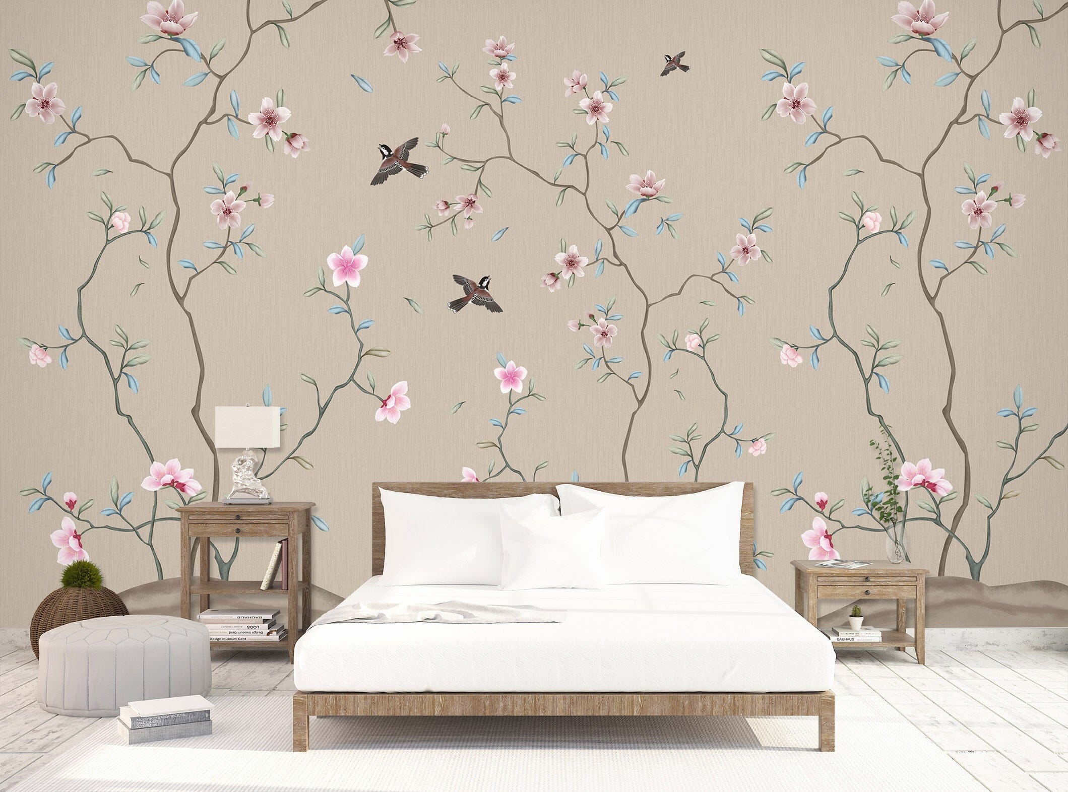 3D Flower Bird 1453 Wall Murals Wallpaper AJ Wallpaper 2 
