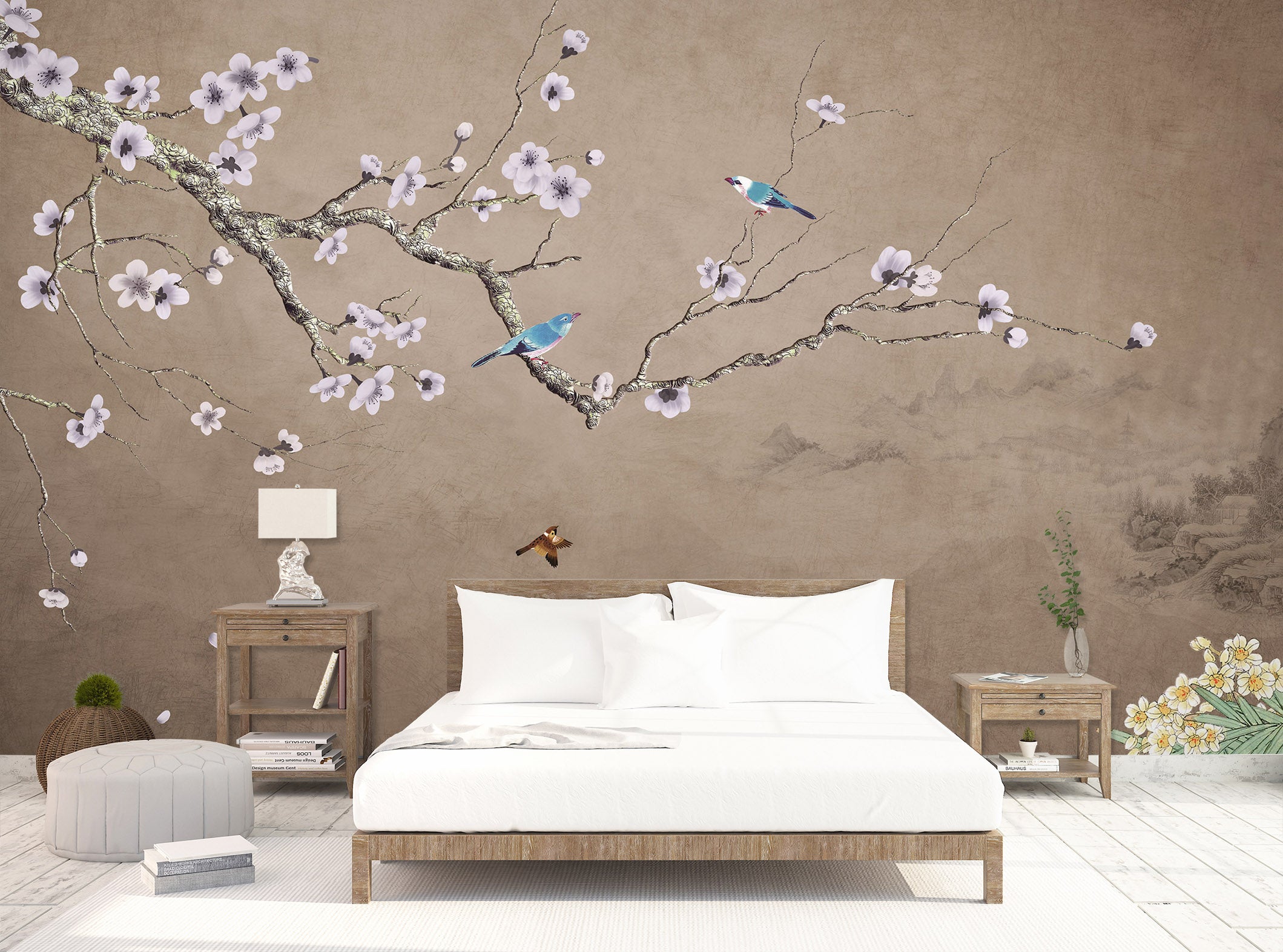 3D Peach Blossom 1436 Wall Murals