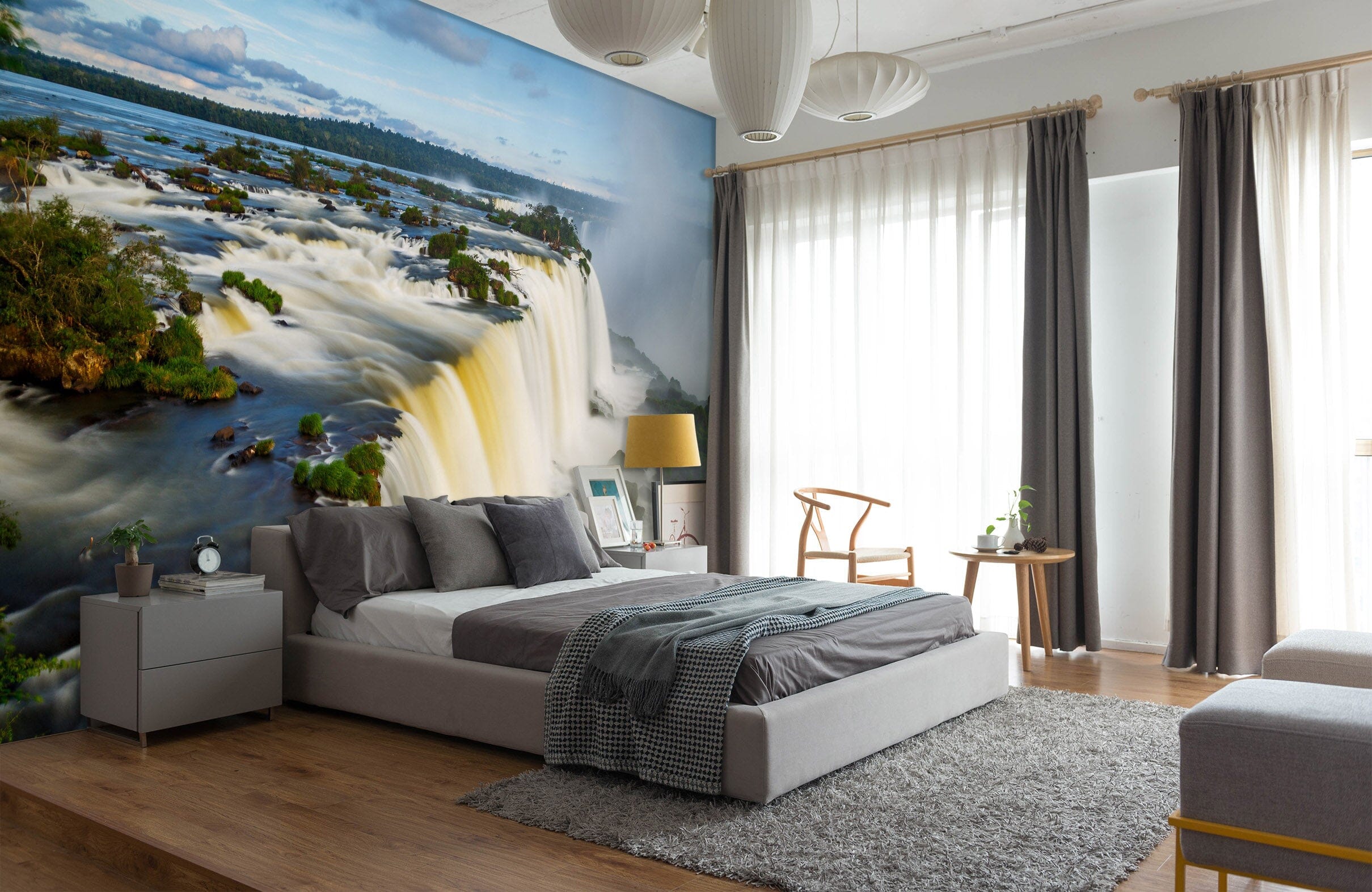 3D White Waterfall 1106 Wall Murals Wallpaper AJ Wallpaper 2 