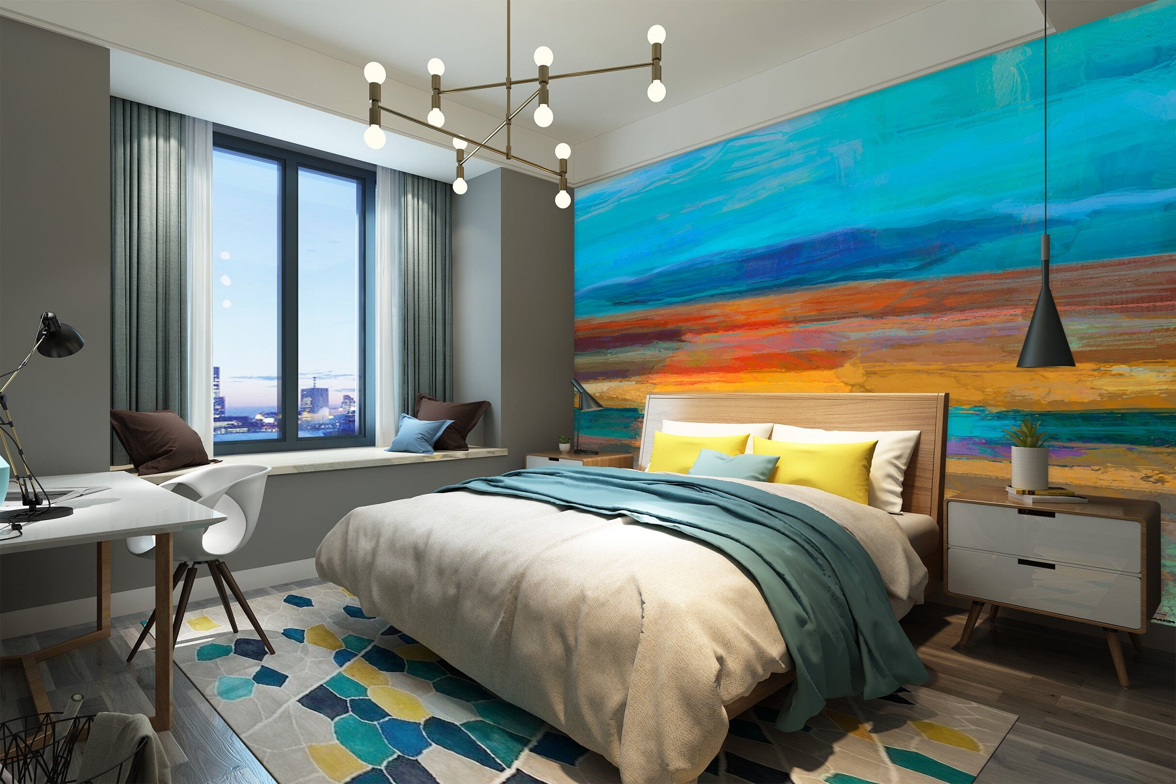 3D Sunset Sea 1537 Michael Tienhaara Wall Mural Wall Murals Wallpaper AJ Wallpaper 2 